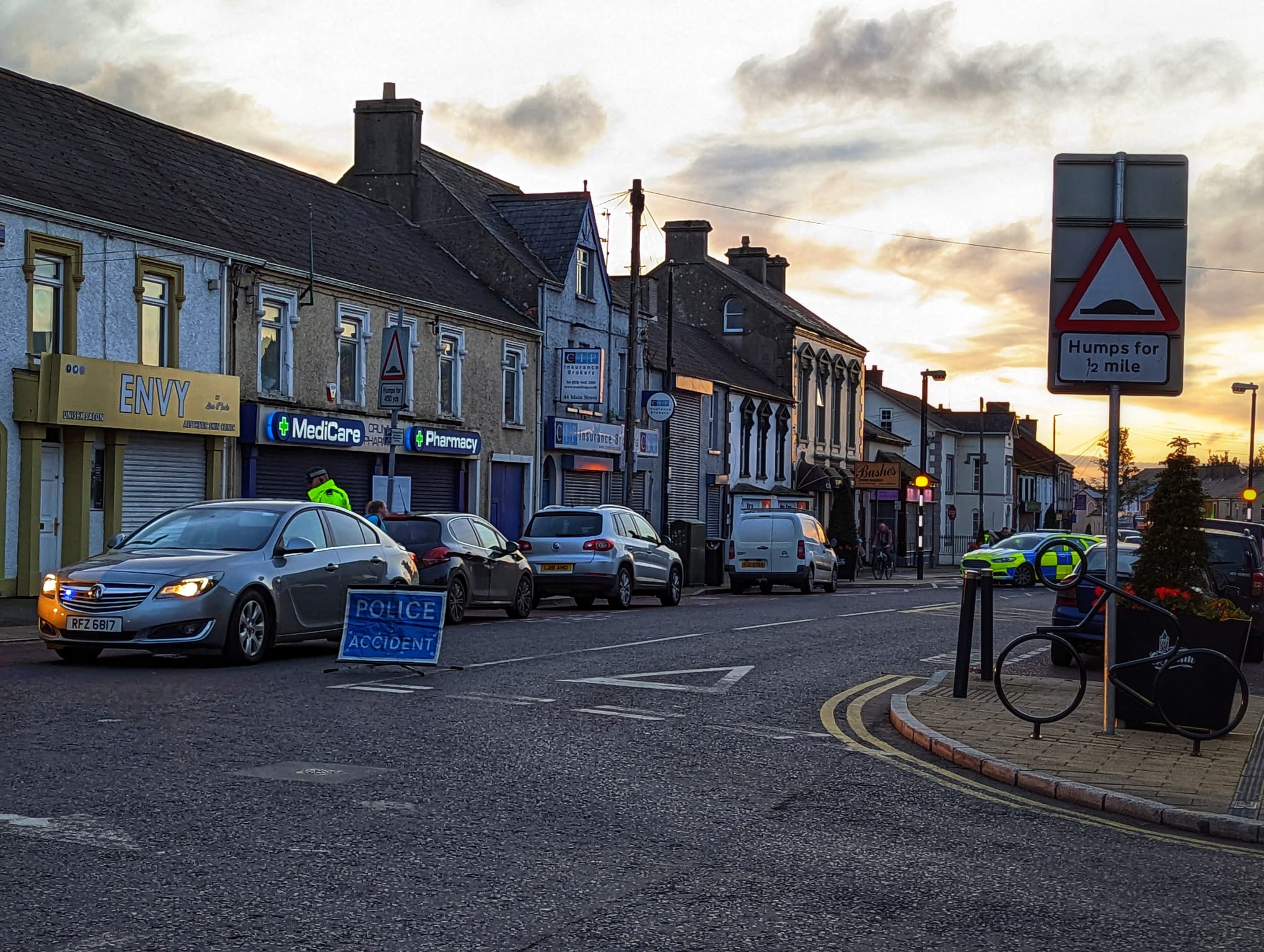 COLLISION: A 62-year-old woman has died following a collision on Crumlin Main Street on Tuesday afternoon. The road remained closed later that evening