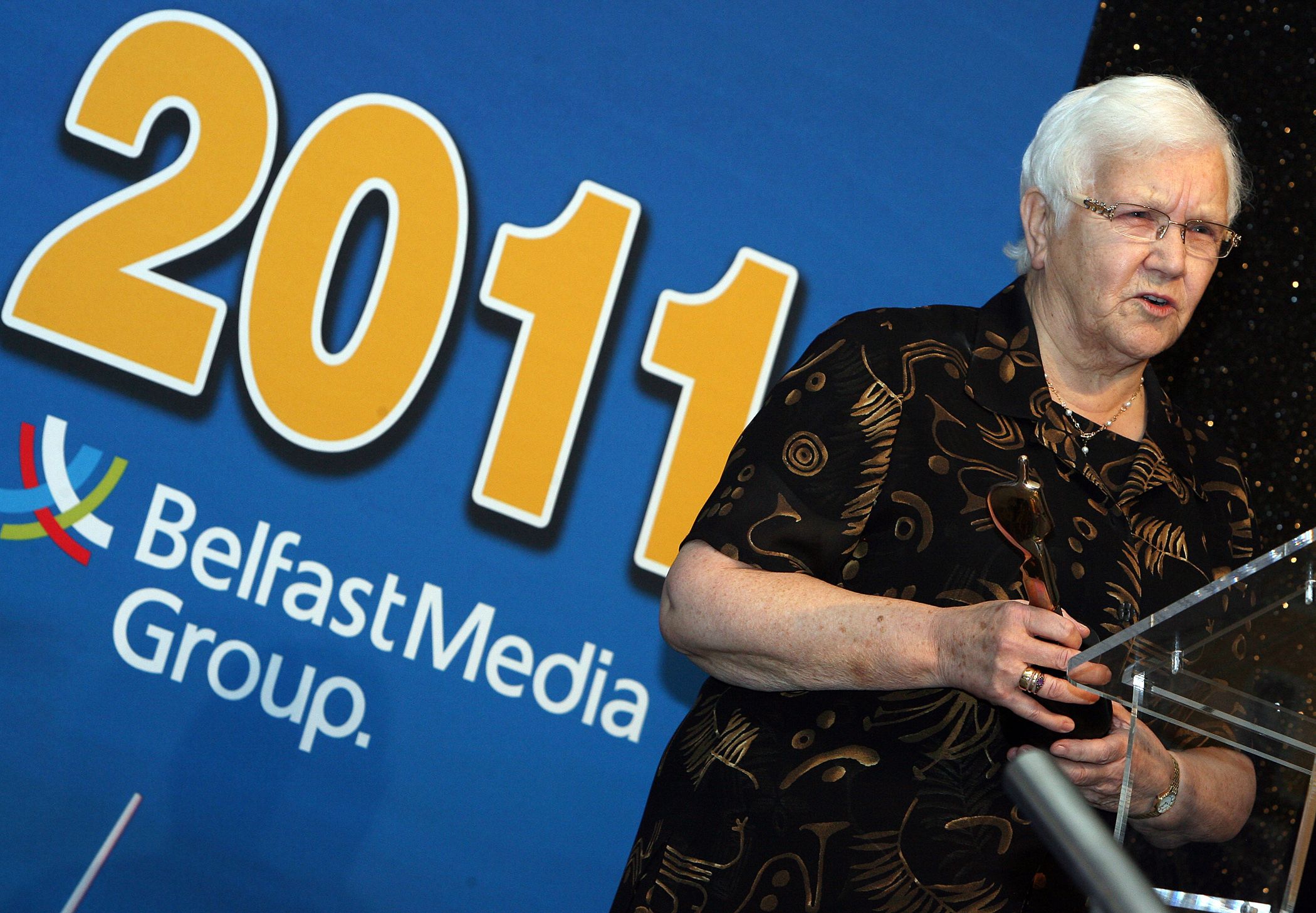 TIRELESS: Baroness May Blood received the Roll of Honour Award at the 2011 Aisling Awards