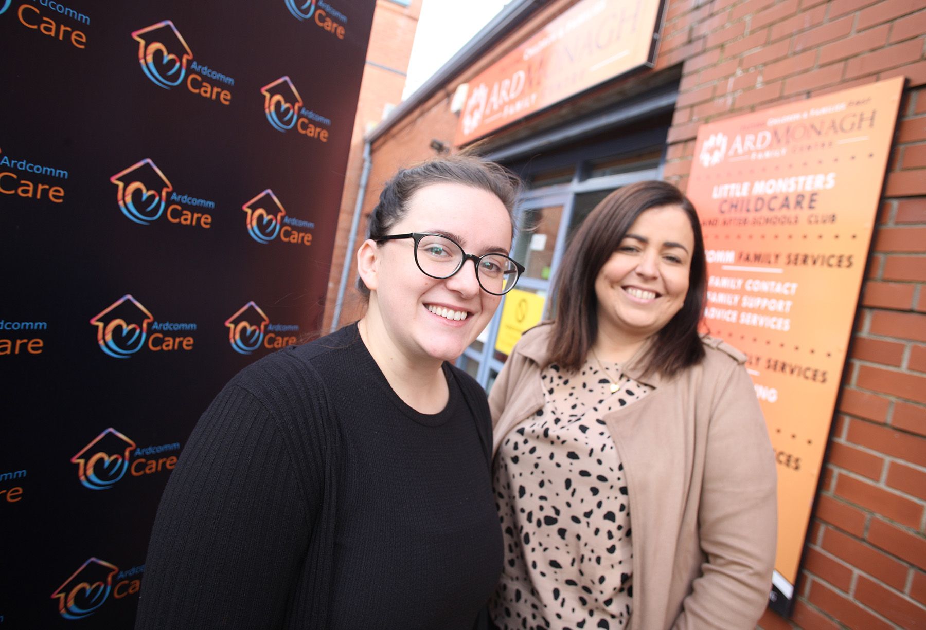 AT YOUR SERVICE: Fionnuala Lavery and Natasha Doyle of Ardmonagh Family and Community 