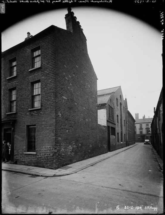 HEADQUARTERS: The building in Rathbone Street (centre with white-painted gable) where the IRA\'s Belfast Brigade had their secret headquarters in 1922