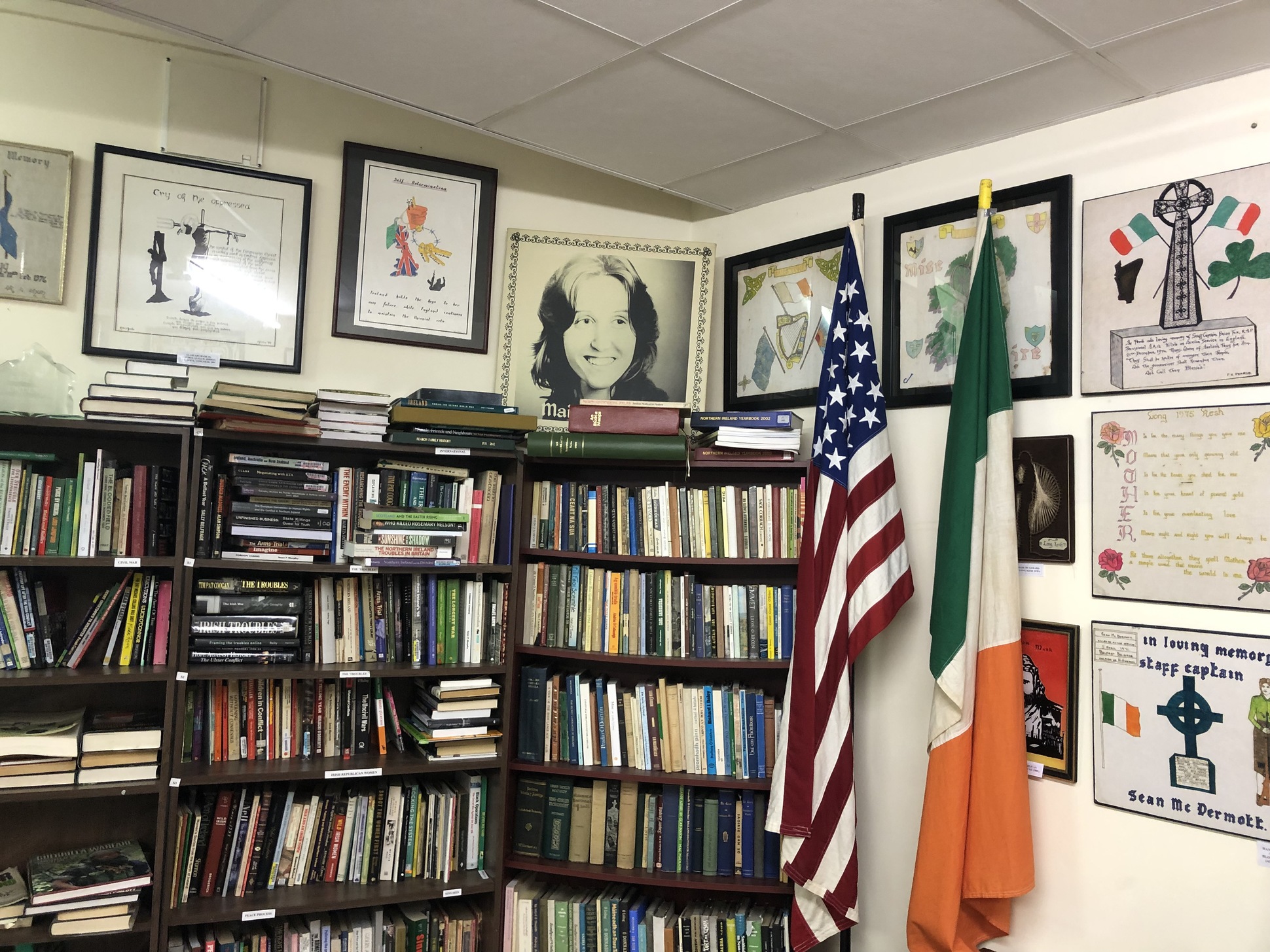 HISTORY: The reading and computer room which contains hundreds of books on Irish history.