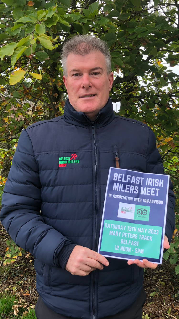 Belfast Irish Milers Meet race director, Eamonn Christie