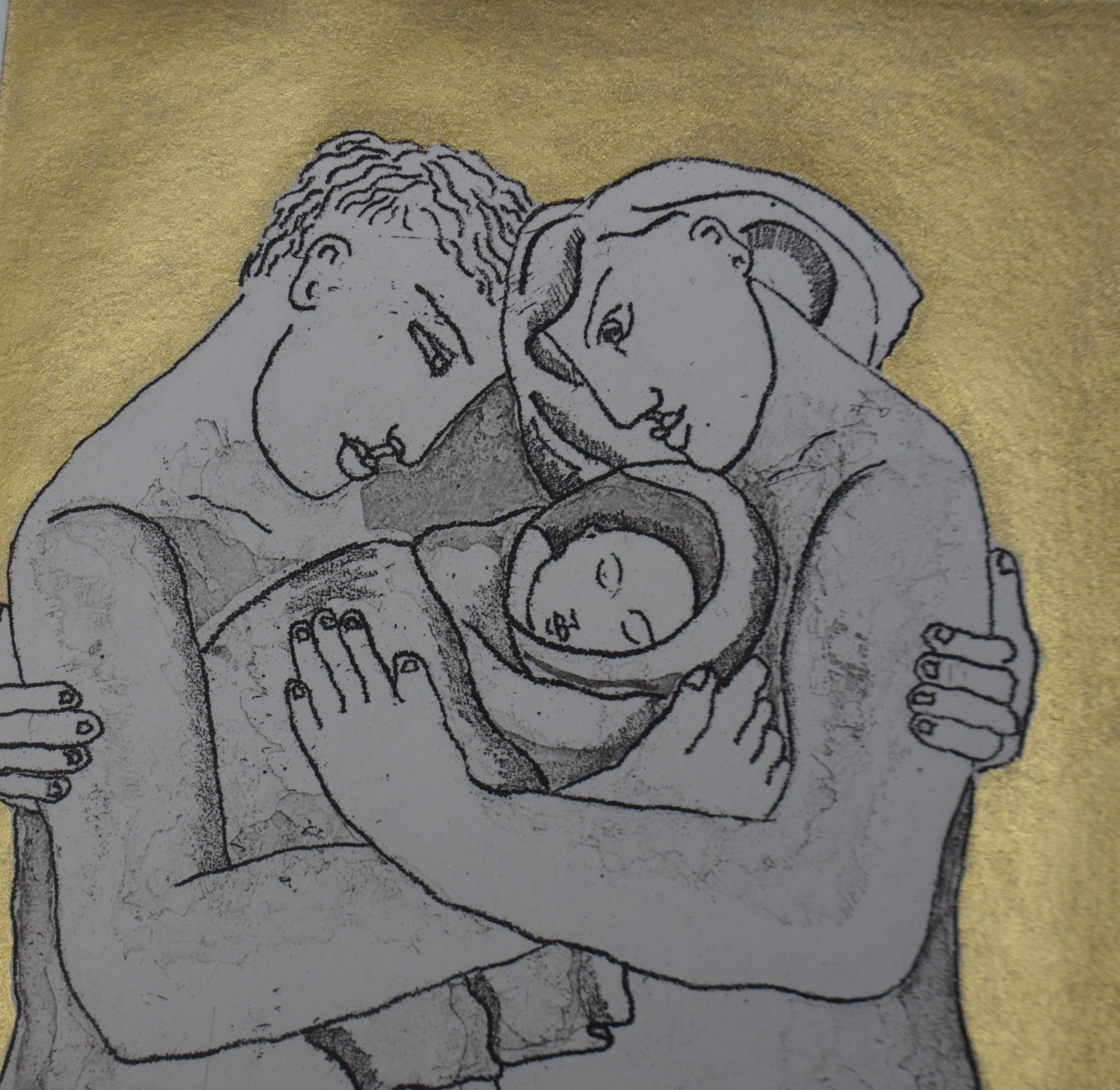FAMILY AFFAIR: Gold leaf etching from Josephine McCormick\'s exhibition at Belfast Print Workshop