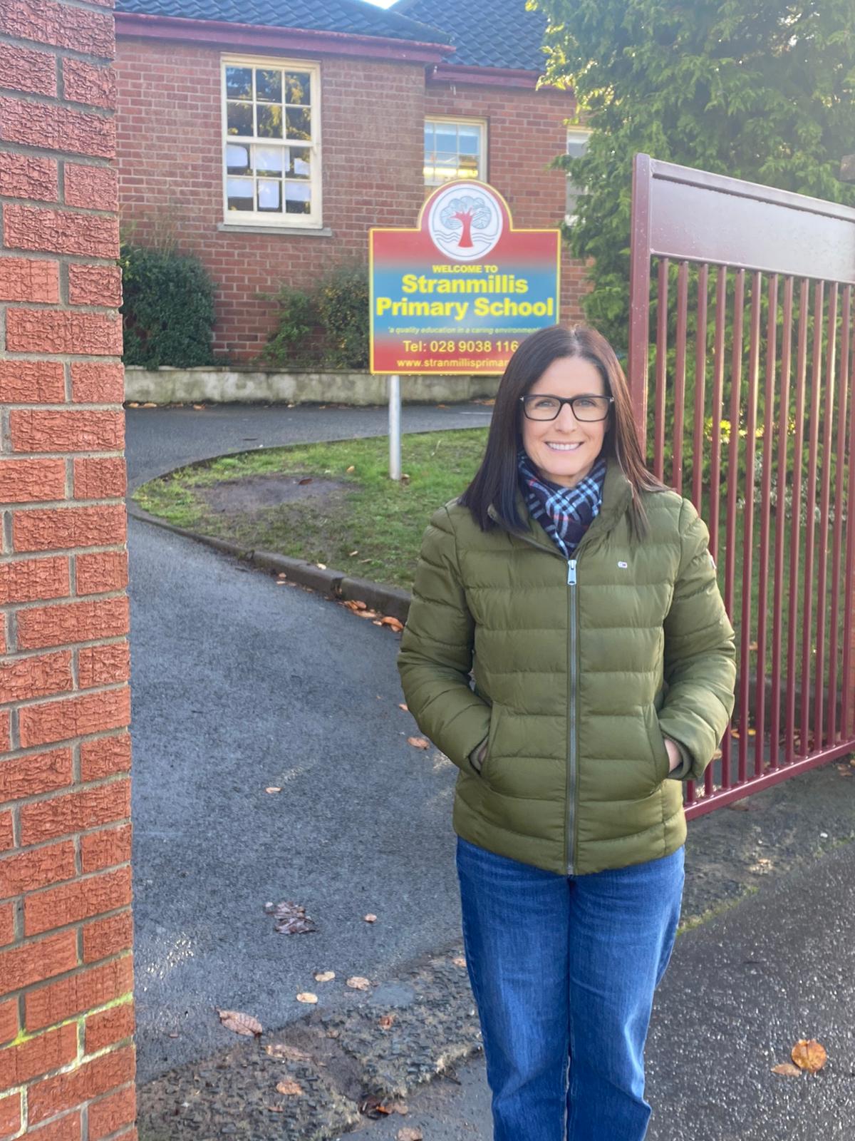 WELCOMED: Paula Bradshaw MLA welcomed the reintroduction of a crossing patrol at Stranmillis Primary School 