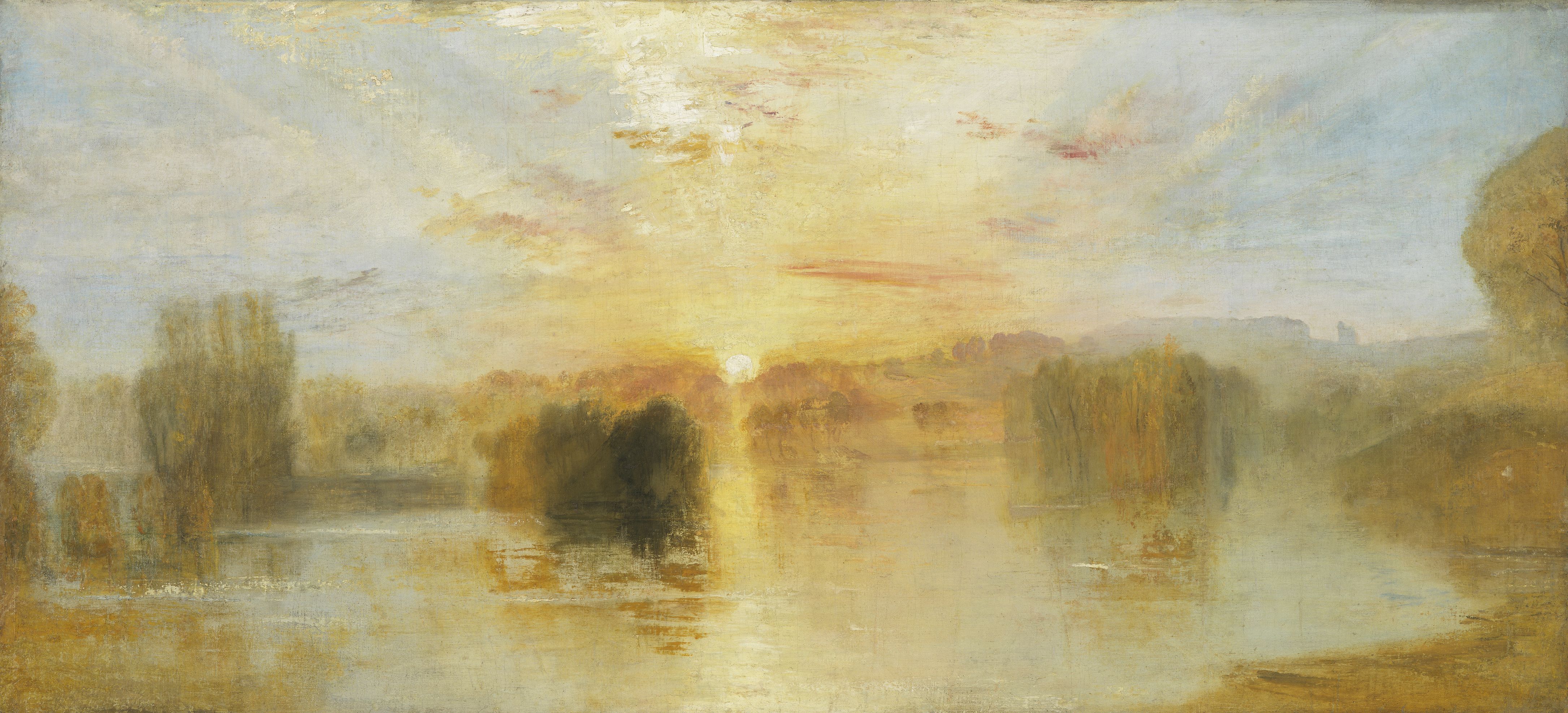 LET THERE BE LIGHT: JMW Turner’s The Lake Petworth, Sunset Sample Study c1827-1828, currently at the National Gallery of Ireland 
