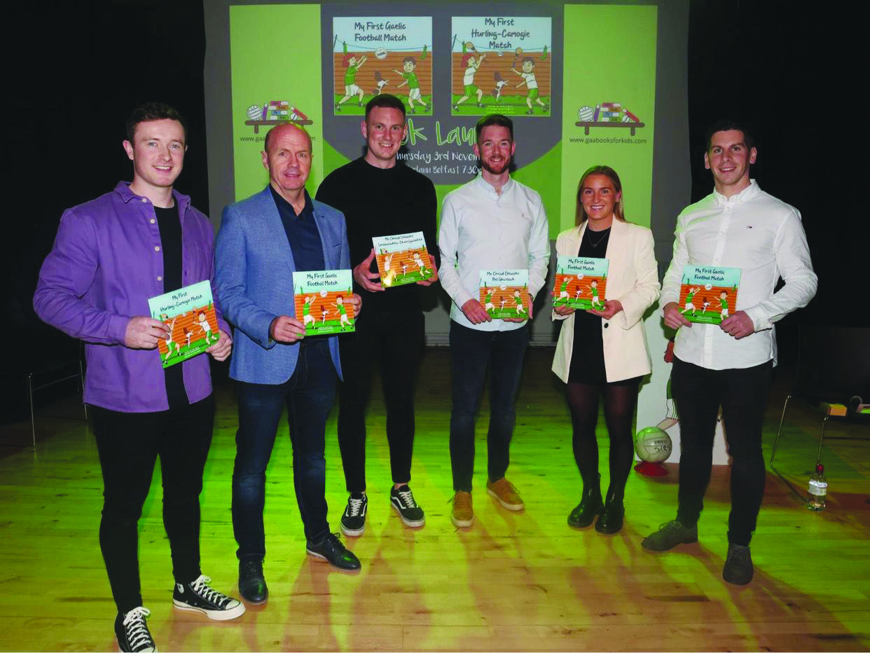 Pictured  are Ciaran Orchin, Peter Canavan (All-Ireland winner with Tyrone), Austin Gleeson (Waterford hurler), Michael Gerard Doherty, Niamh McLaughlin (Donegal football) and Kevin O’Boyle 