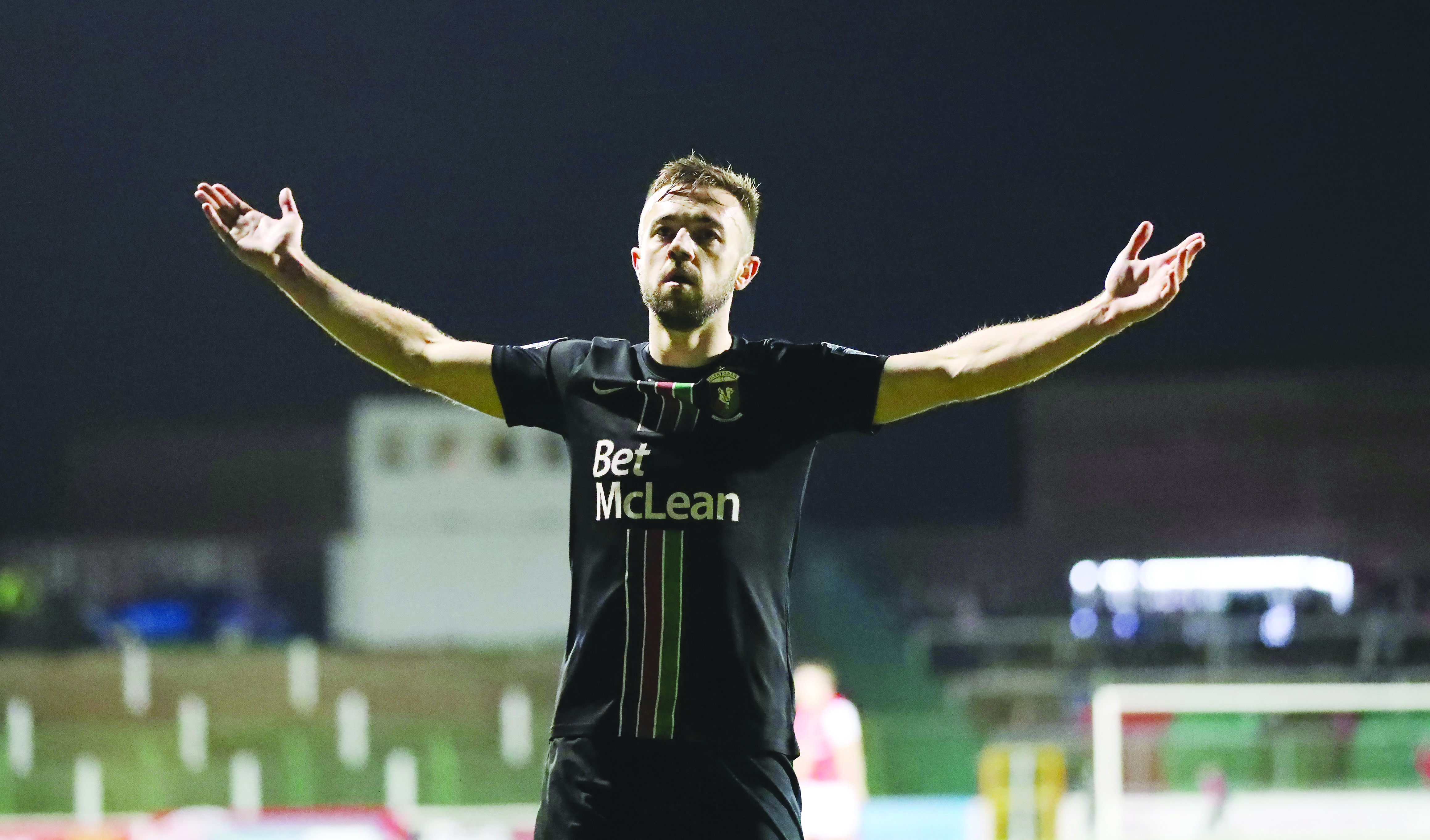 Glentoran will be without former Cliftonville player Conor McMenamin for up to eight weeks as a result of an injury suffered on Friday  