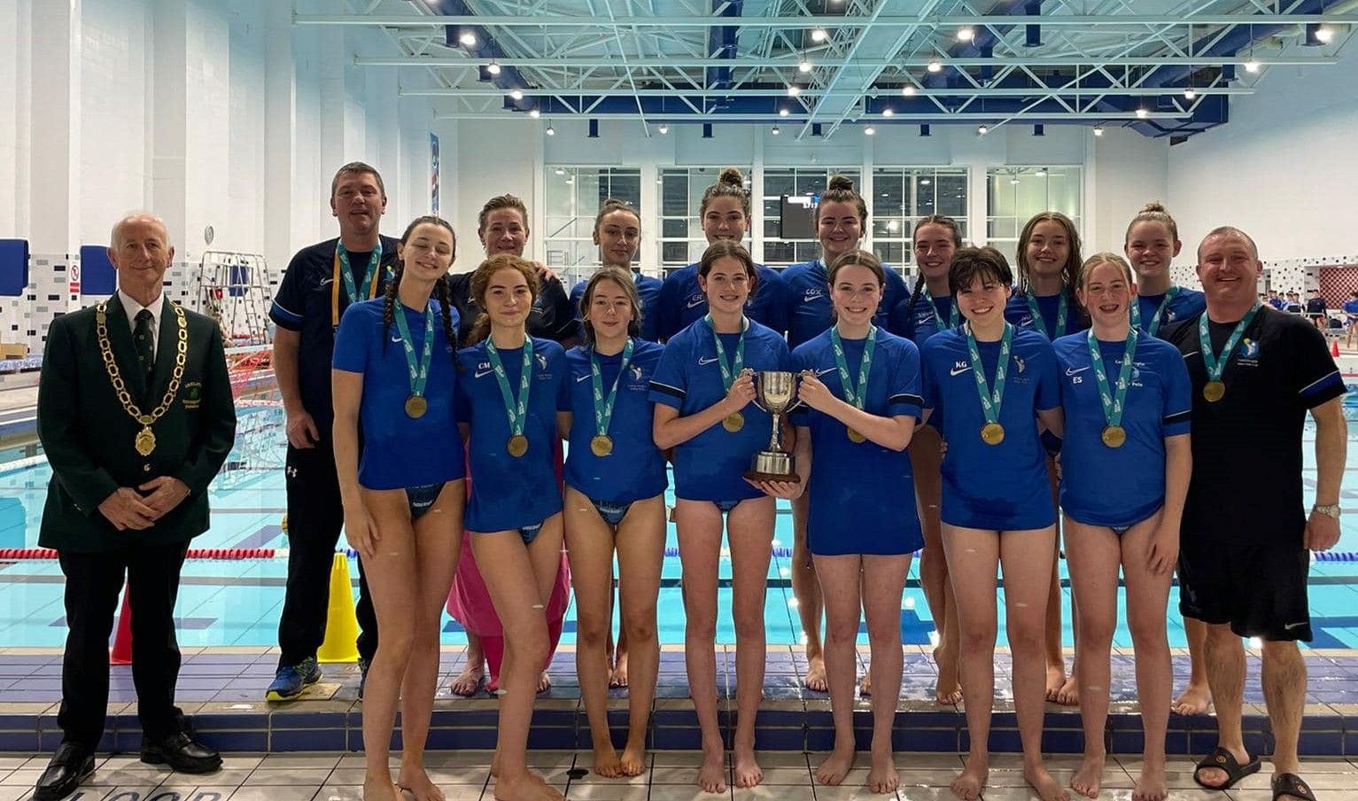 WINNERS: Cathal Brugha Girls won the Irish U19 Waterpolo Cup