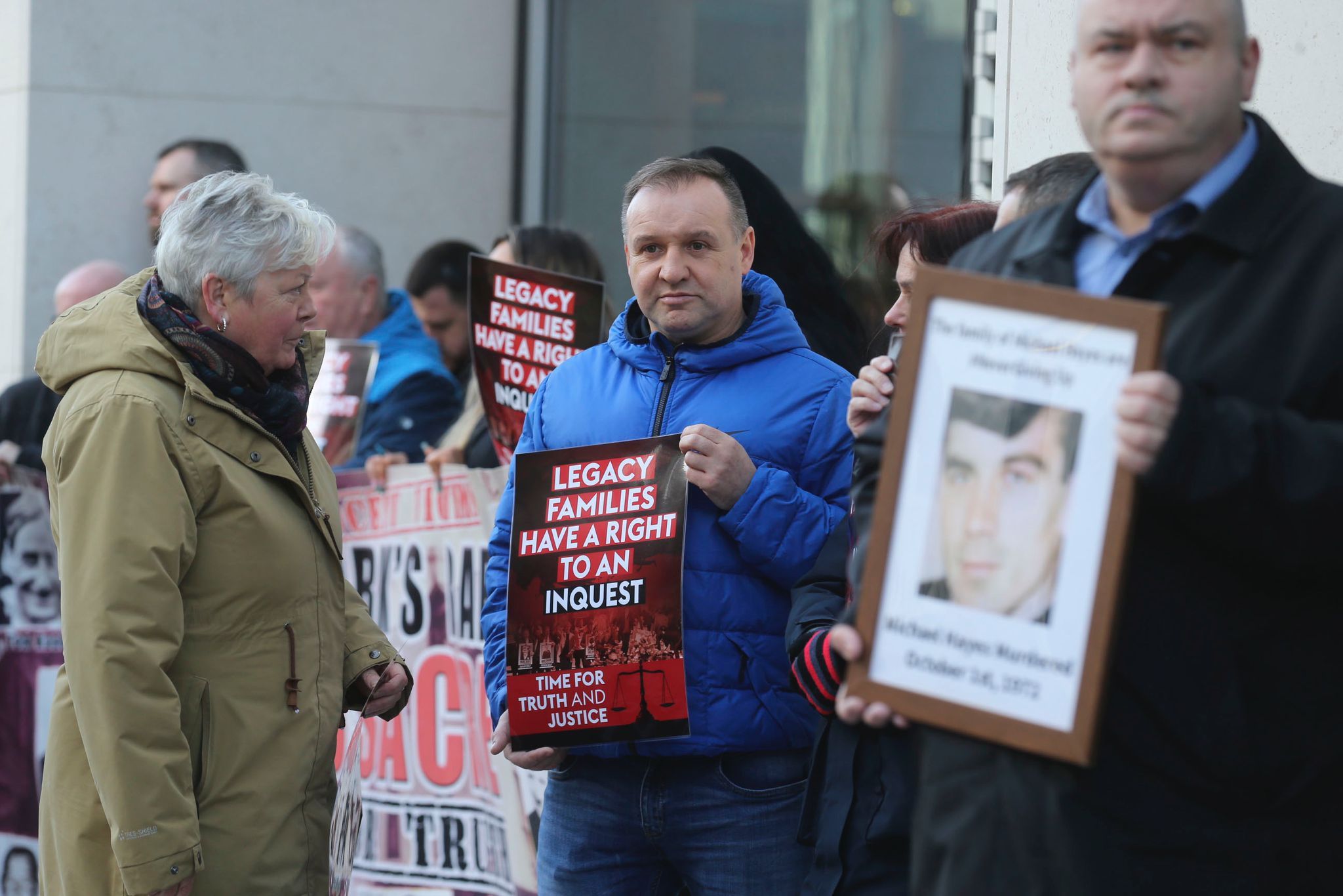 BILL OF SHAME: Families of those killed in the conflict gathered outside the NIO\'s Belfast HQ on Wednesday as the second reading of the Legacy Bill got underway in the House of Lords