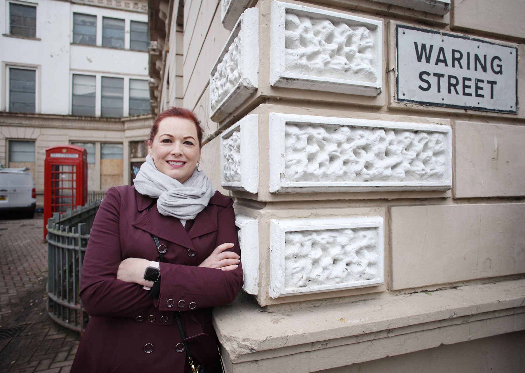 BELFAST VISIT: Catherine Mulawka was in Belfast to walk in the footsteps of her legendary ancestor, Wolfe Tone