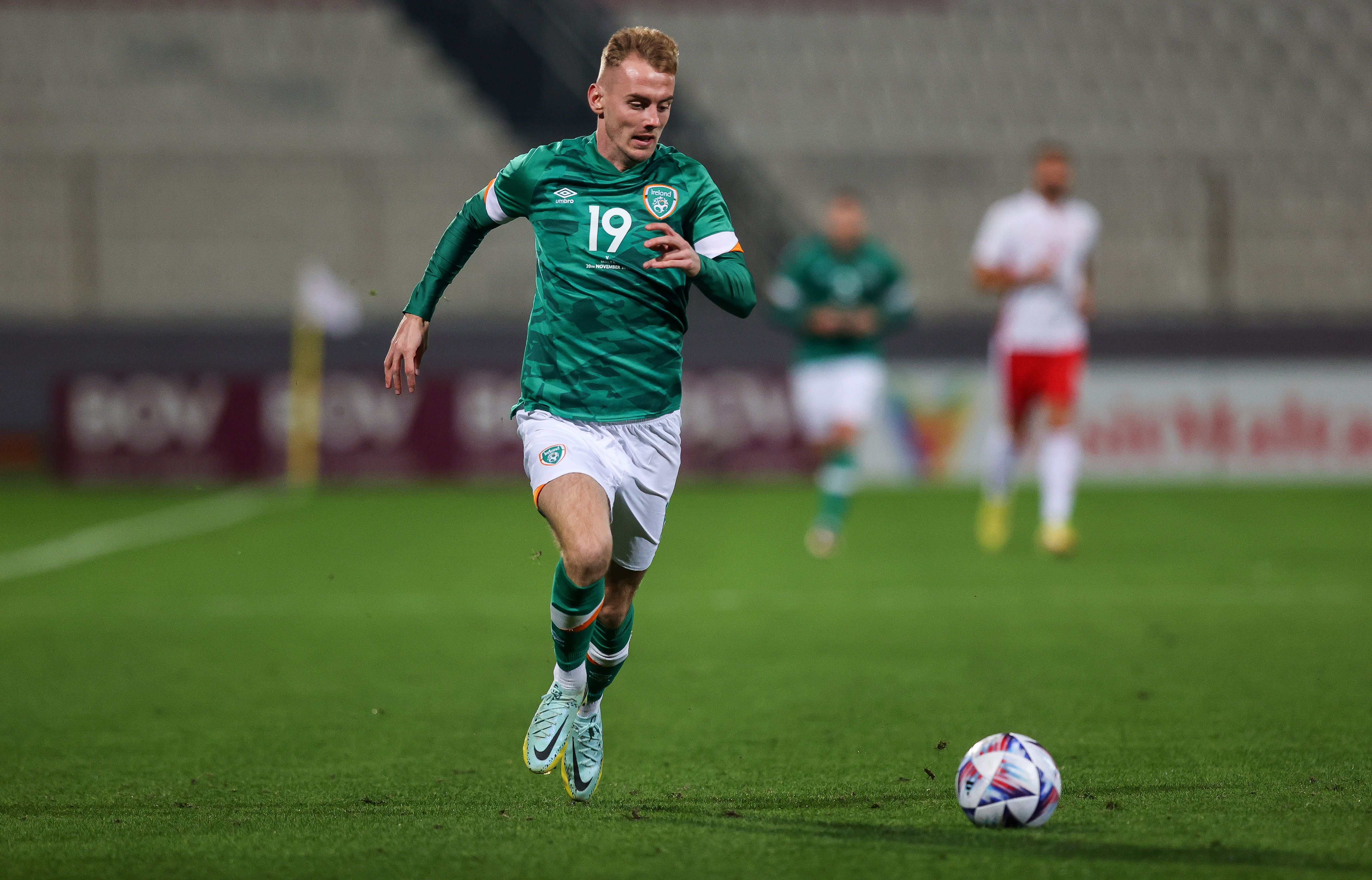 Mark Sykes in action during his Republic of Ireland debut against Malta last weekend