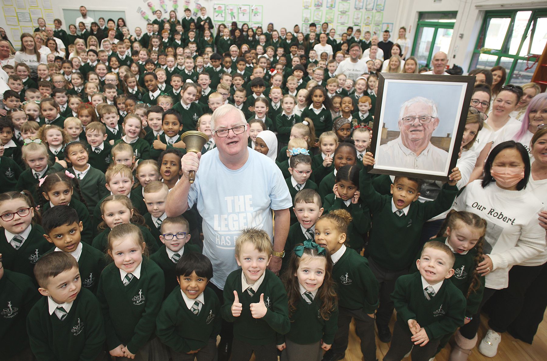 Robert \'the legend\' and all the staff and students at St Joseph\'s School