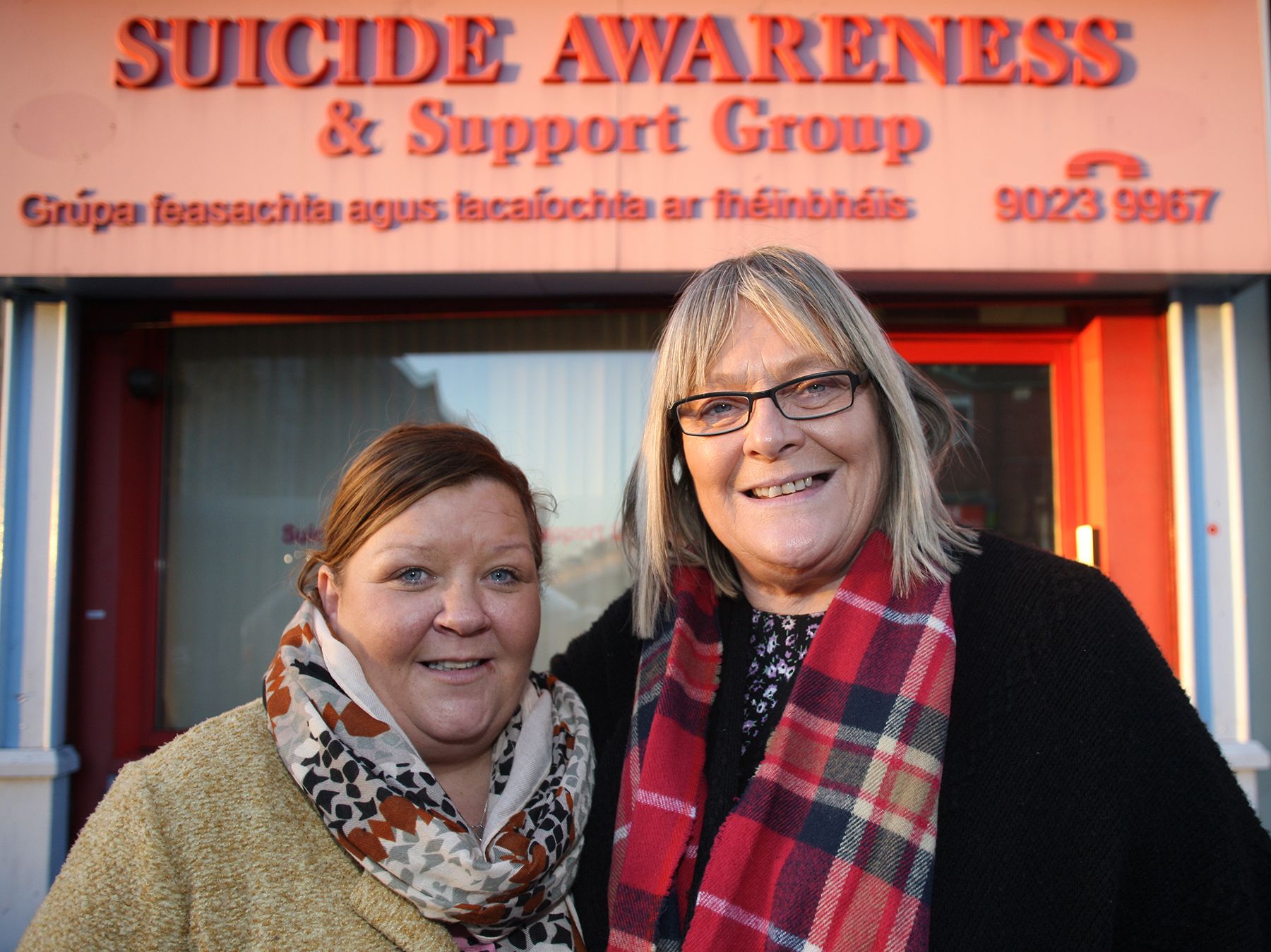 GIVING HOPE THIS FESTIVE PERIOD:  Margaret Walker and Jean Wallis of Suicide Awareness and Support Group 
