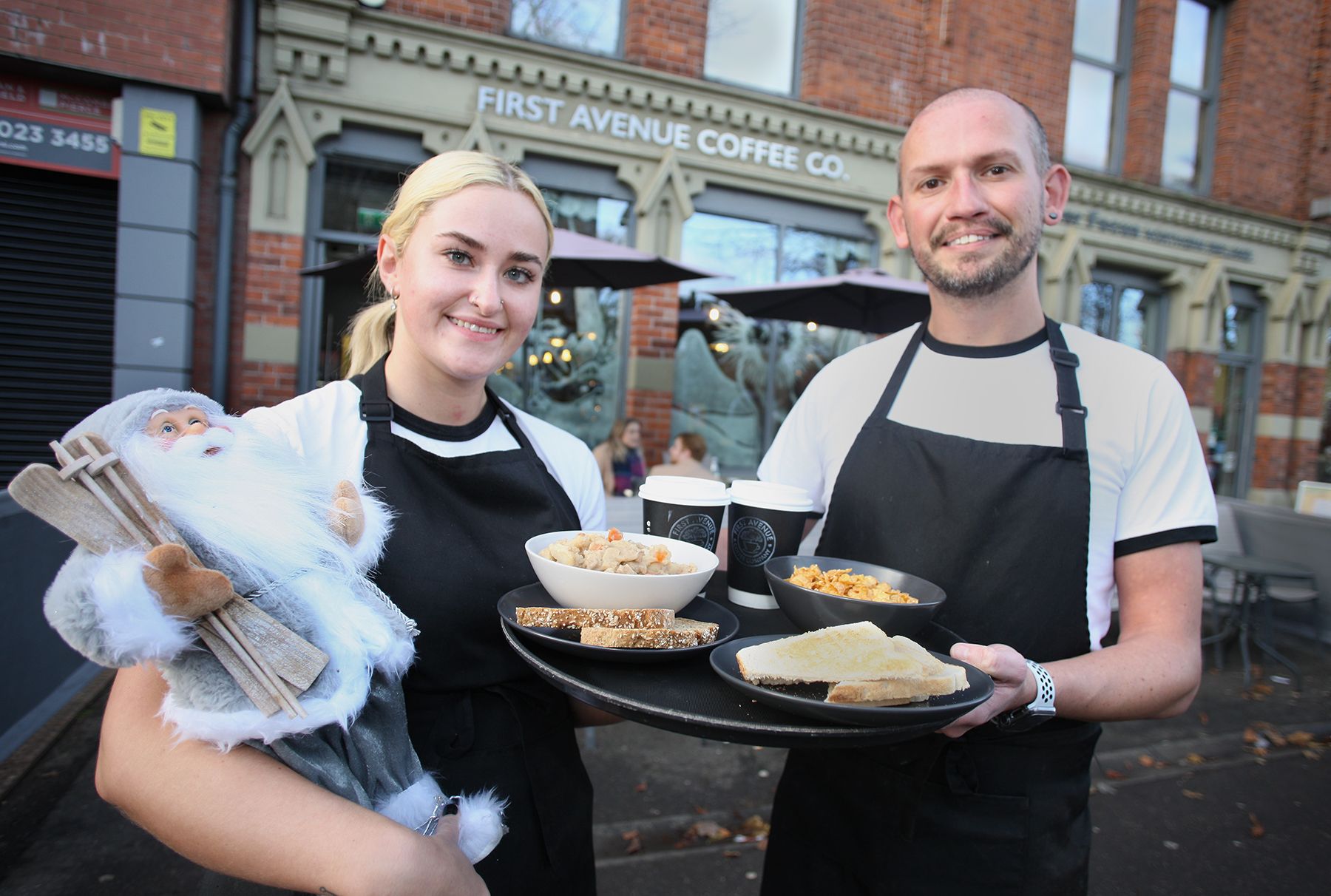 WARM WELCOME: Megan McCallum and Paddy O\'Kane from First Avenue Coffee Co