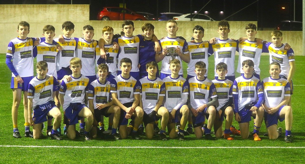 The St Brigid\'s team with he trophy after their one-point win over St Paul\'s 