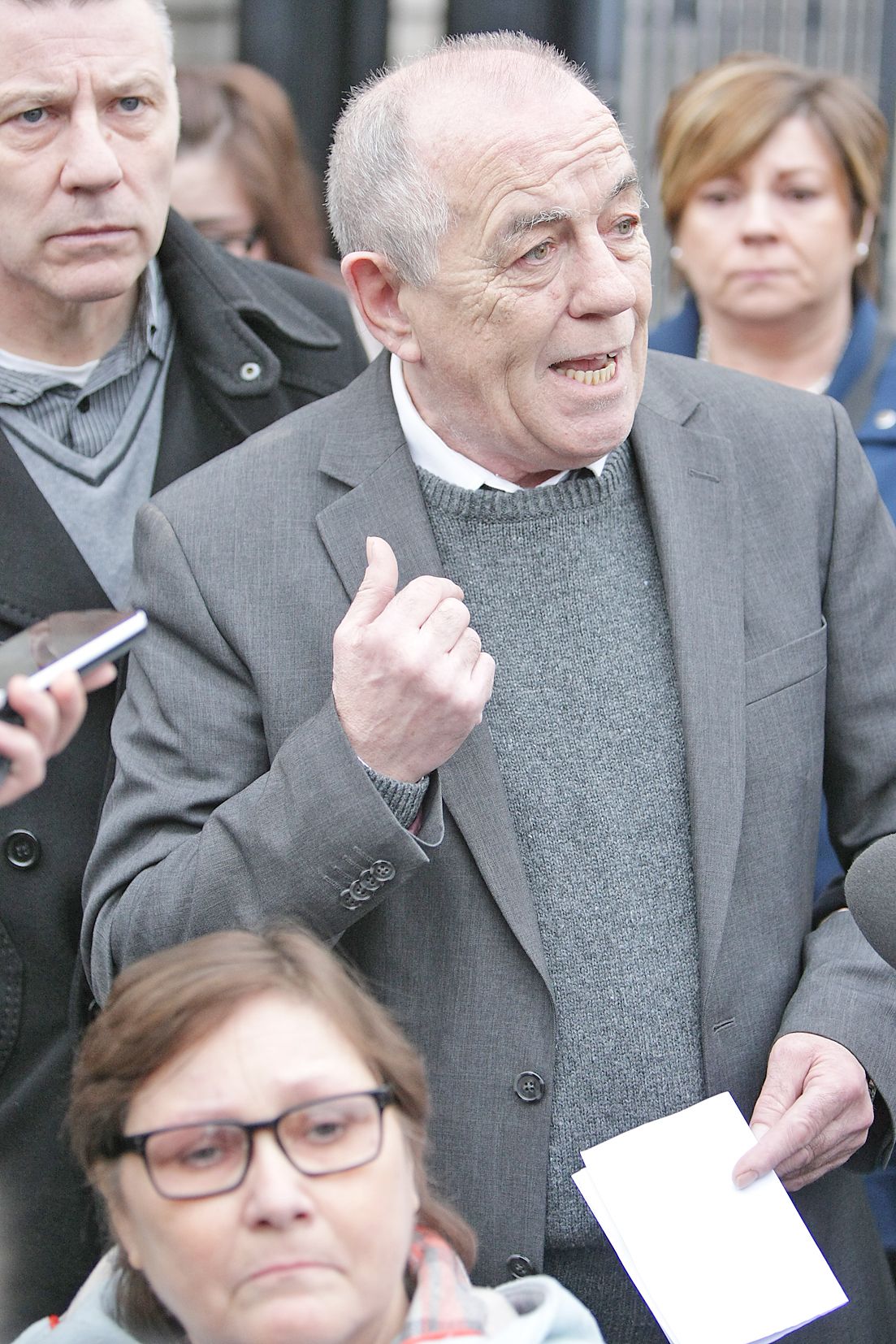 STRENGTH: Terry Laverty outside Laganside Court where he had his historic convictions overturned in 2015