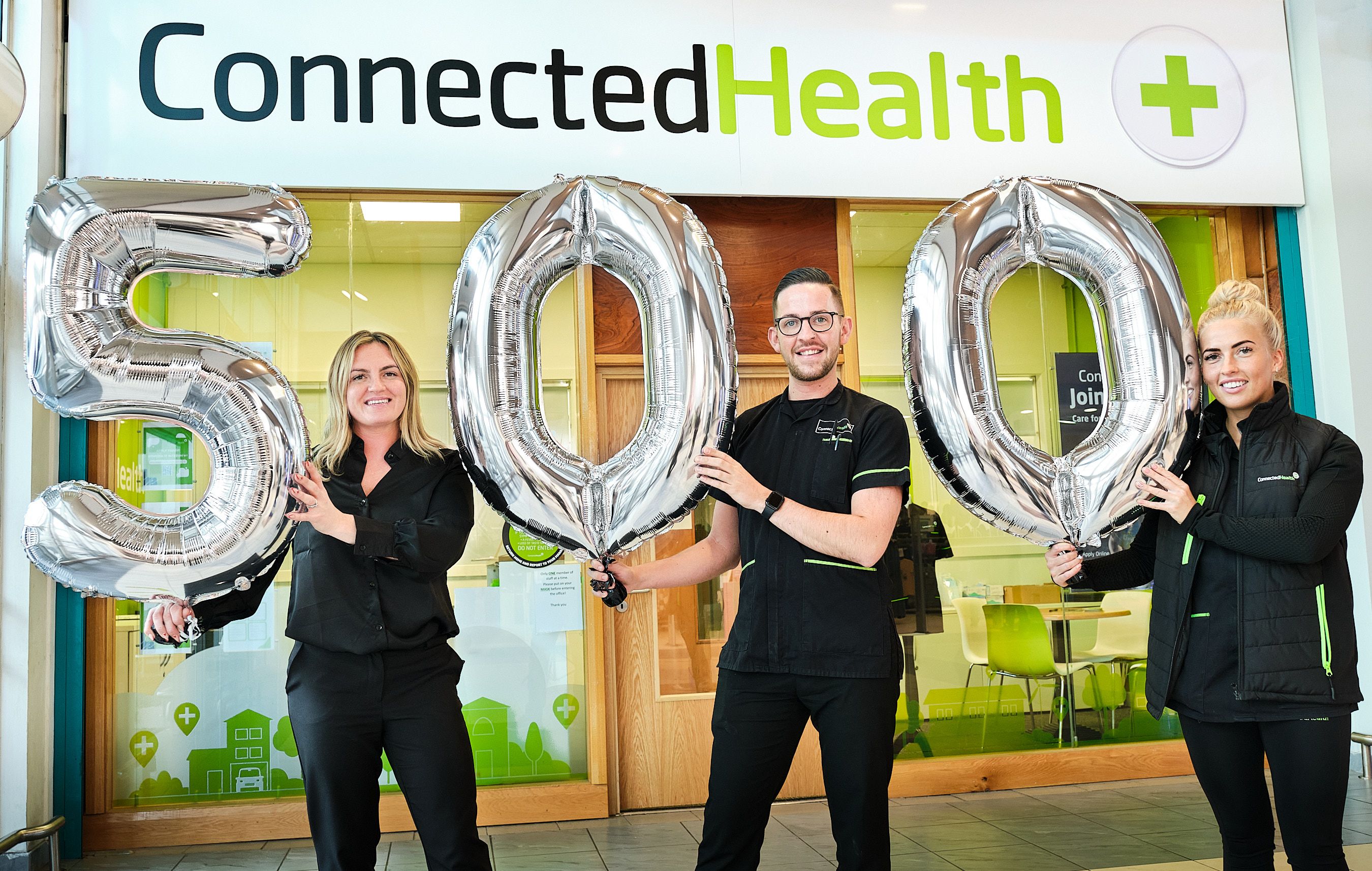 EVER-GROWING: Theresa Morrison, Connected Health Director of Clinical Services and Training; with Christopher Brady and Amy Napier, Connected Health Care Assistants