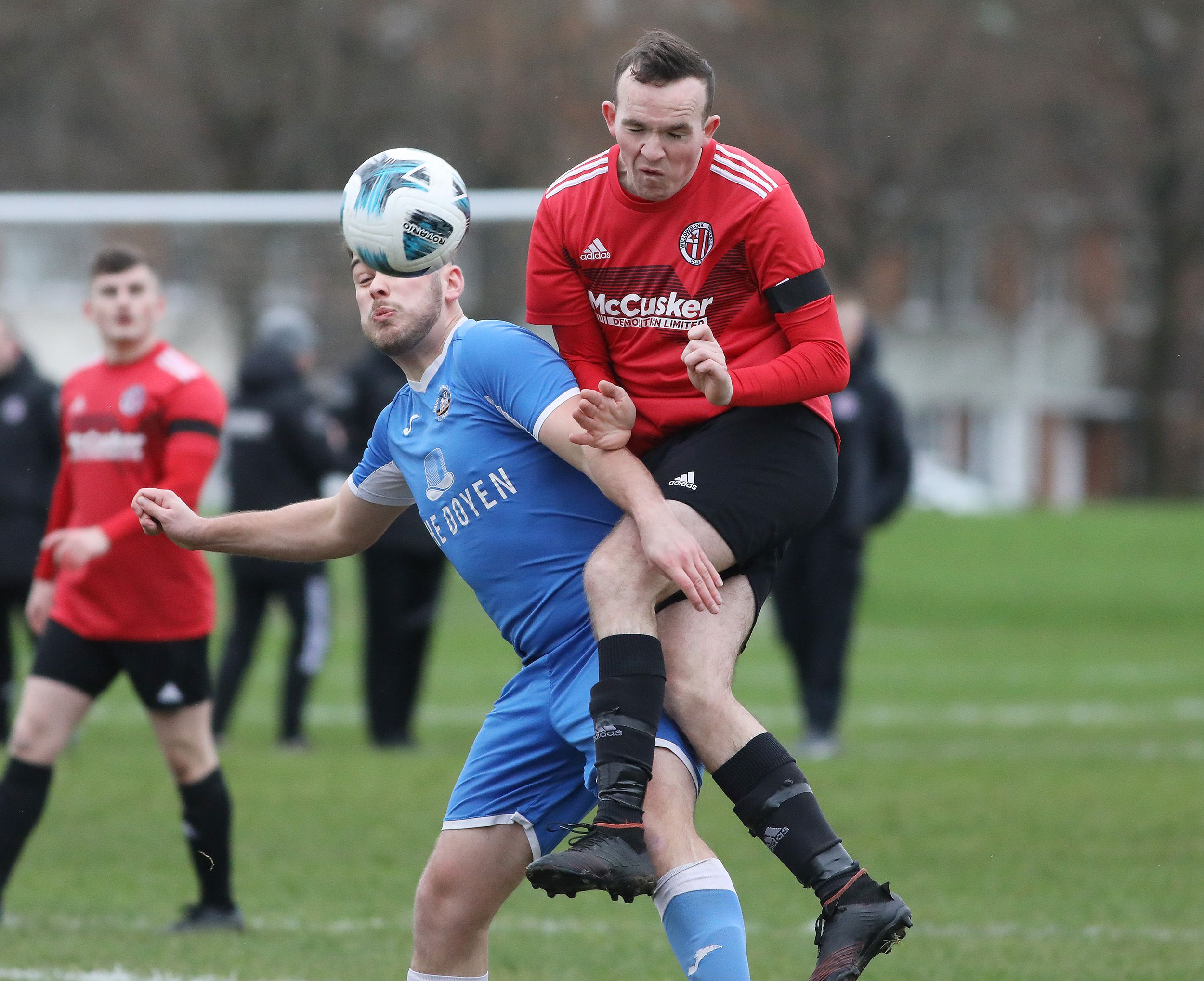 Action from Saturday\'s cup tie at Wedderburn Park