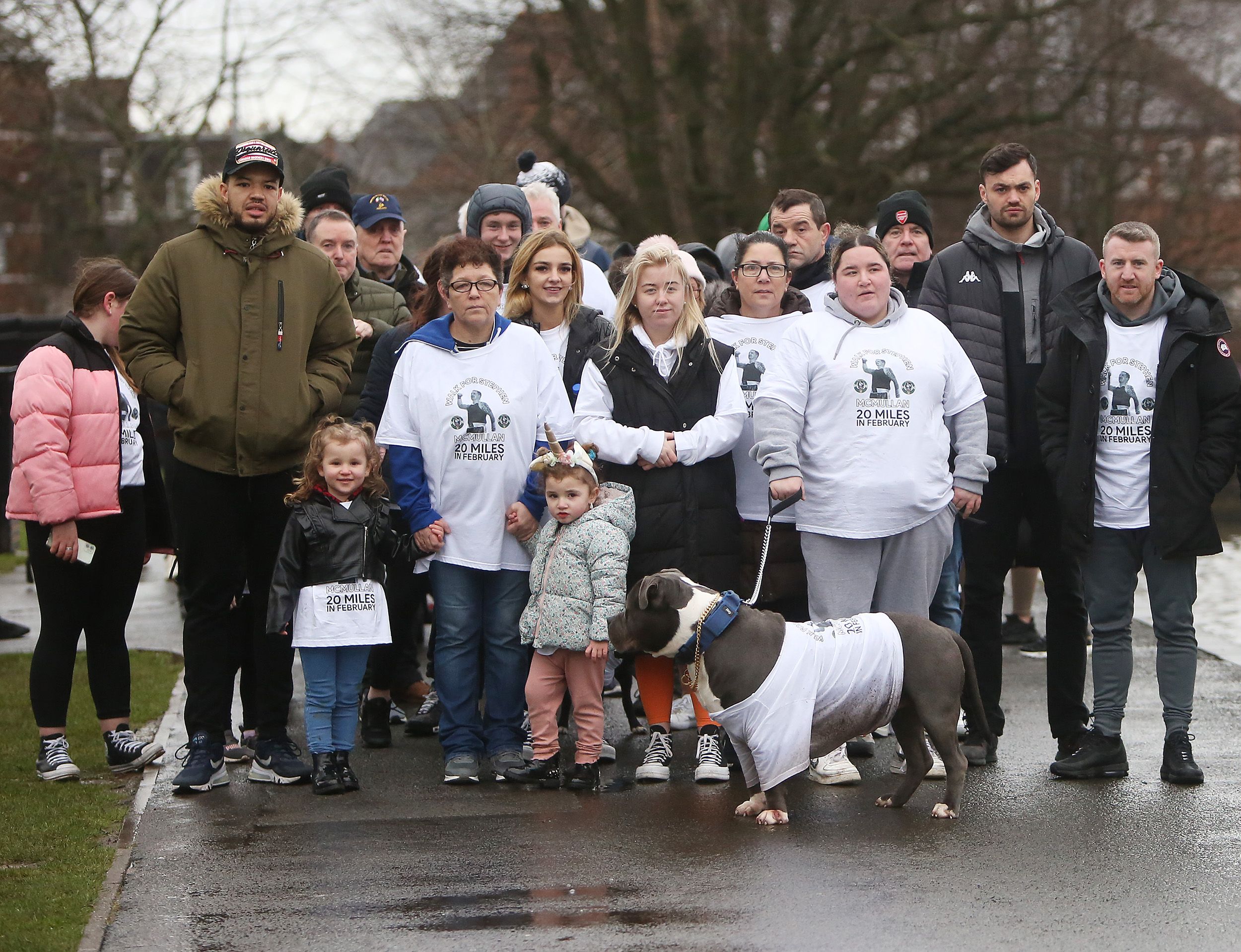WATERWORKS WALK: Family and friends of Stephen McMullan take part in the walk challenge