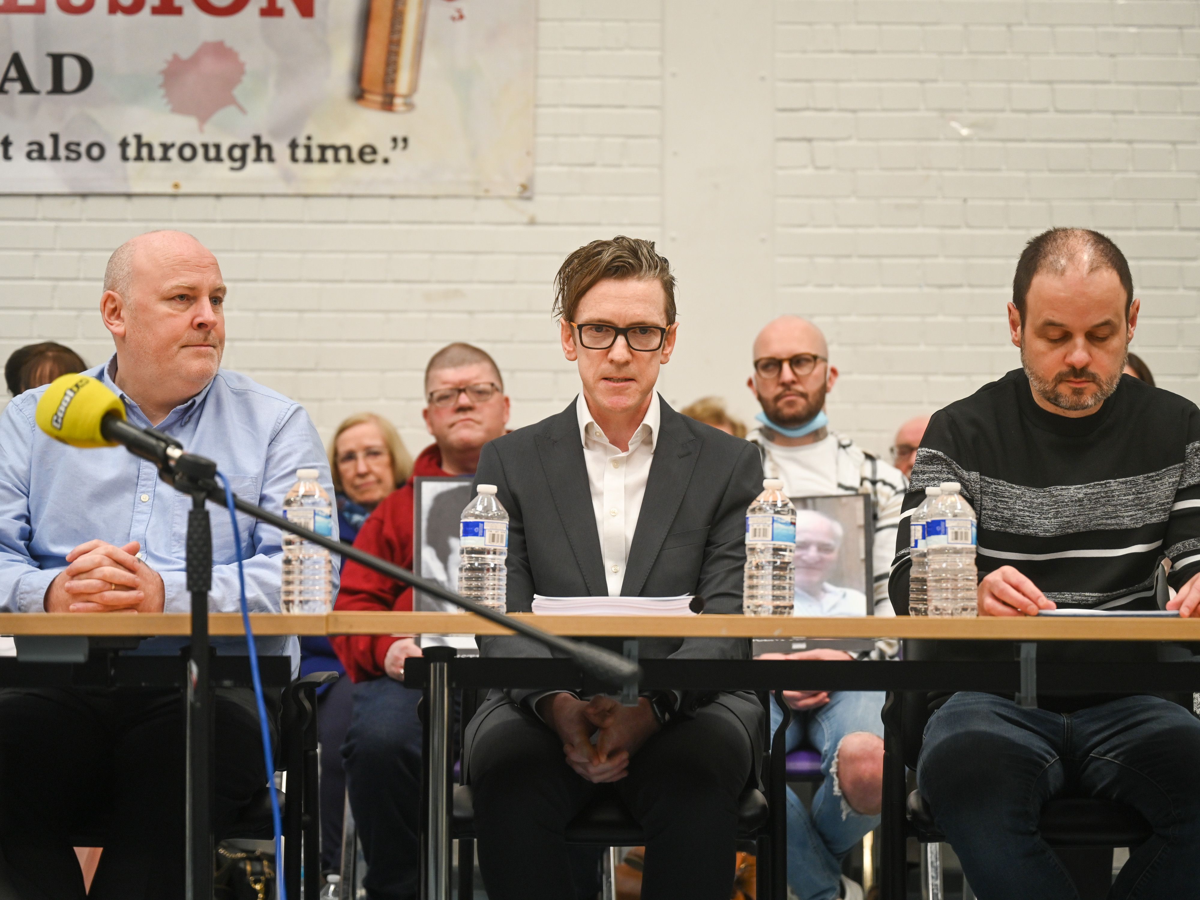SHOCKING: Niall Conlon (centre), son of Harry Conlon said that the findings of the report were shocking and point to serious investigative failures