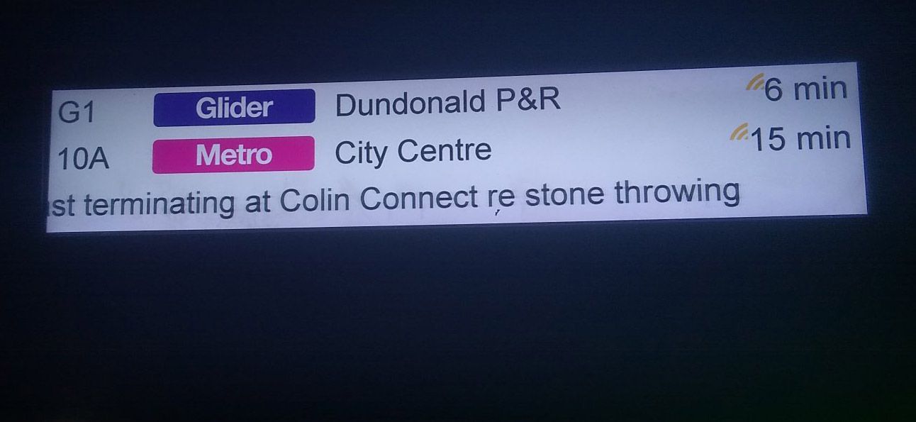 SIGN OF THE TIMES: Diversions on Monday night
