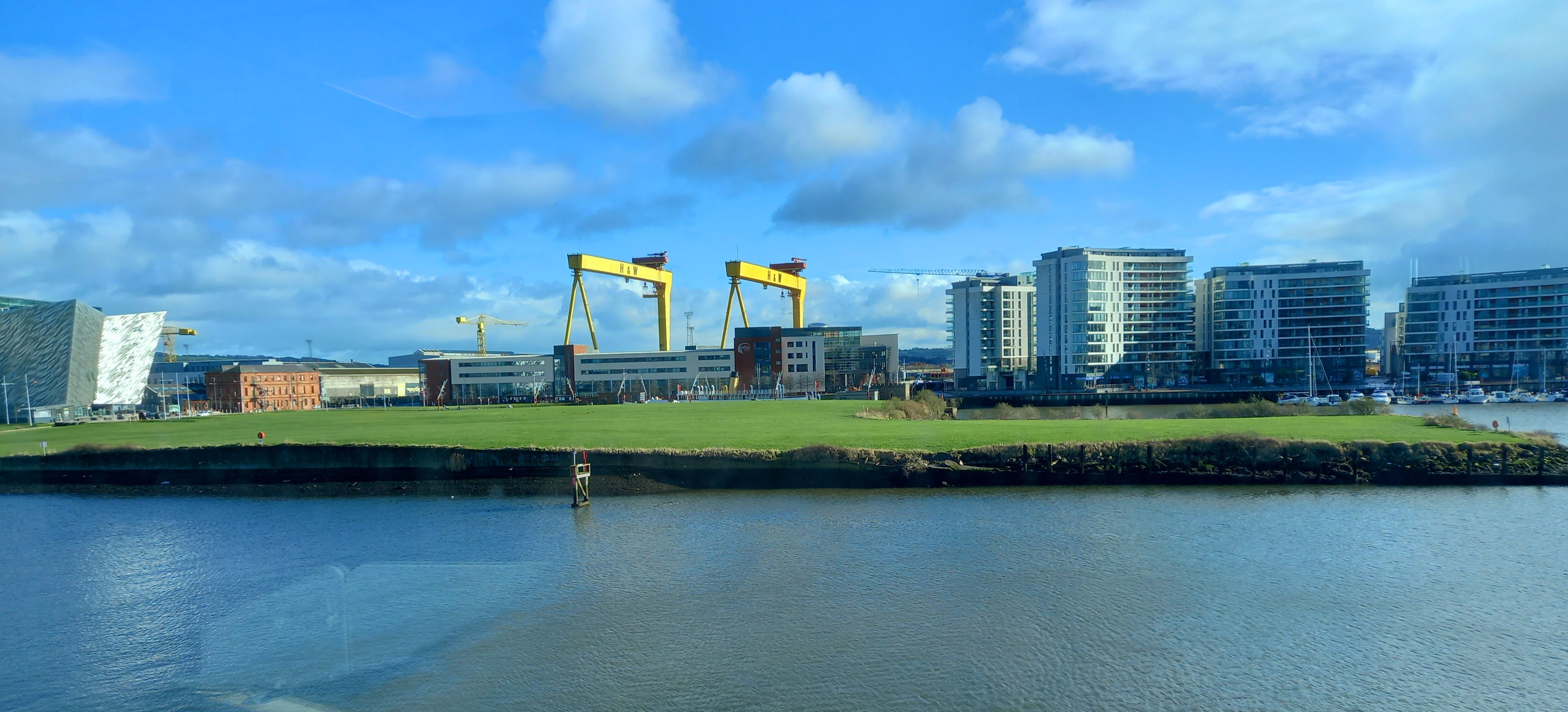 HIDDEN: The land in front of Titanic Belfast hides a secret: it’s here that Blitzed Belfast rests; 