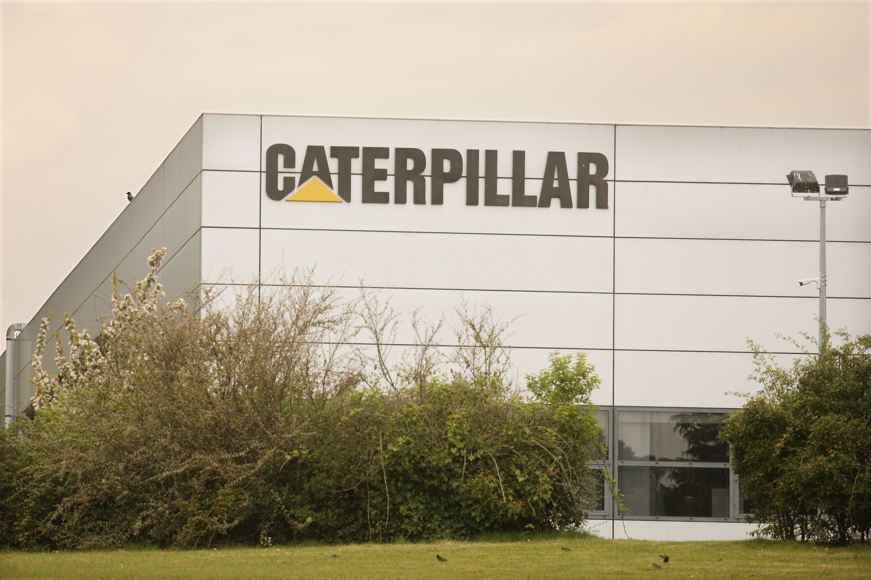 DEMANDS: The Caterpillar plant in Springvale, West Belfast