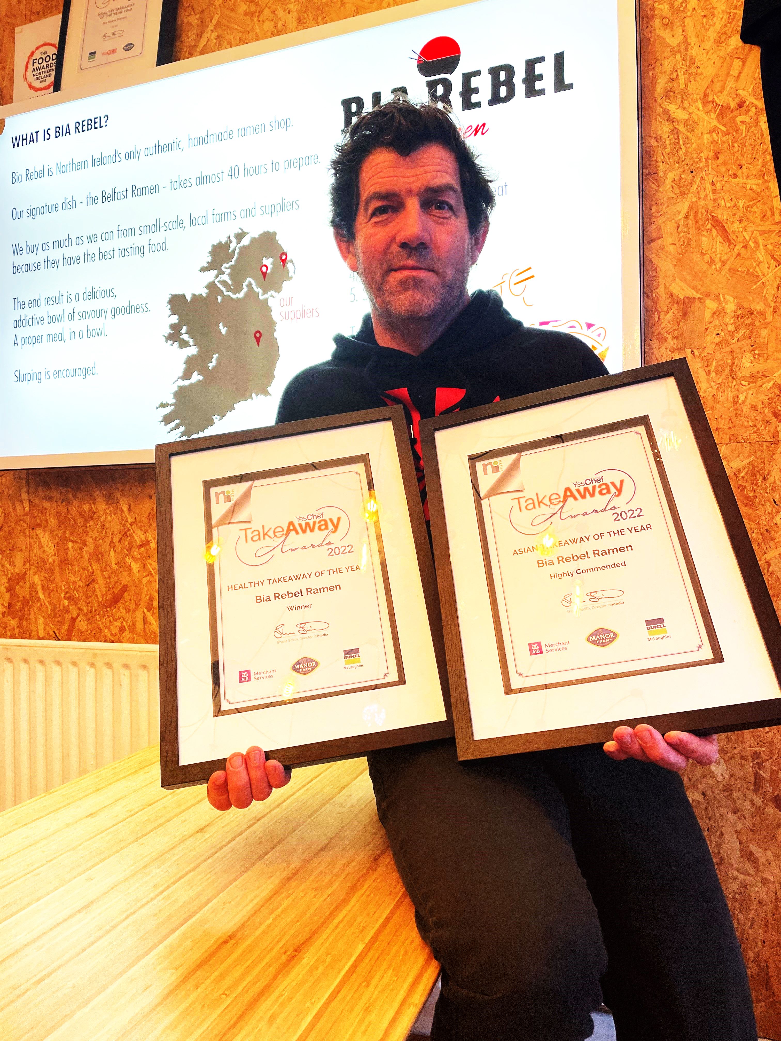 TASTY: Brian Donnelly with his latest awards