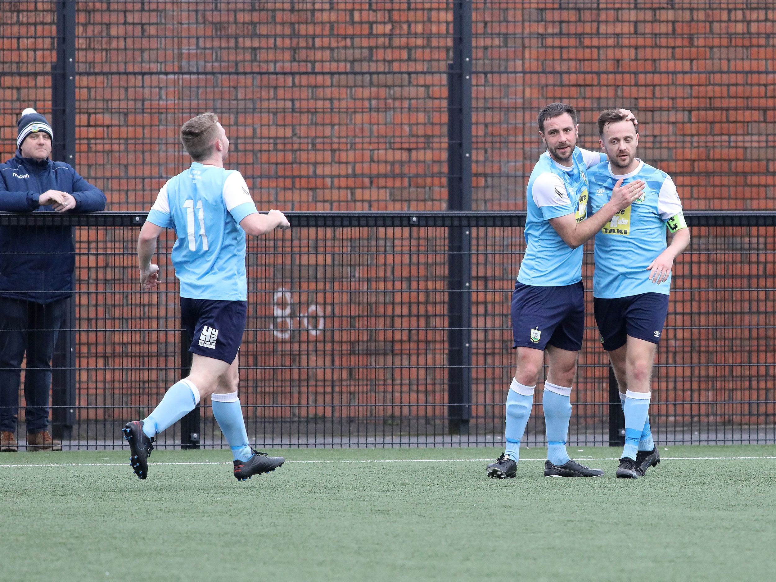 Ryan Newberry celebrates after scoring the only goal of the game