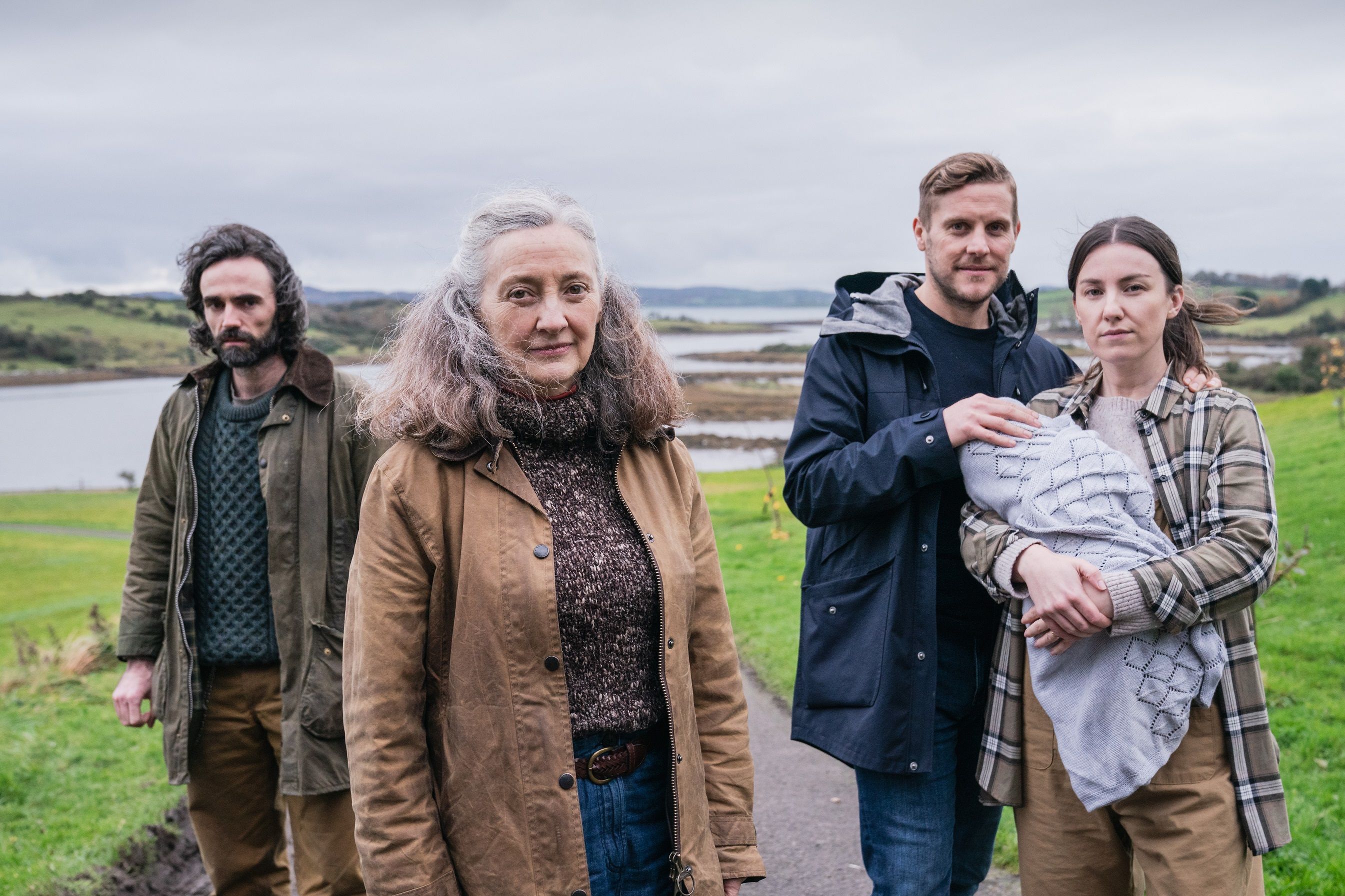 Seán T Ó Meallagh, Bríd Brennan, Peter Coonan agus Clare Monnelly i Doineann