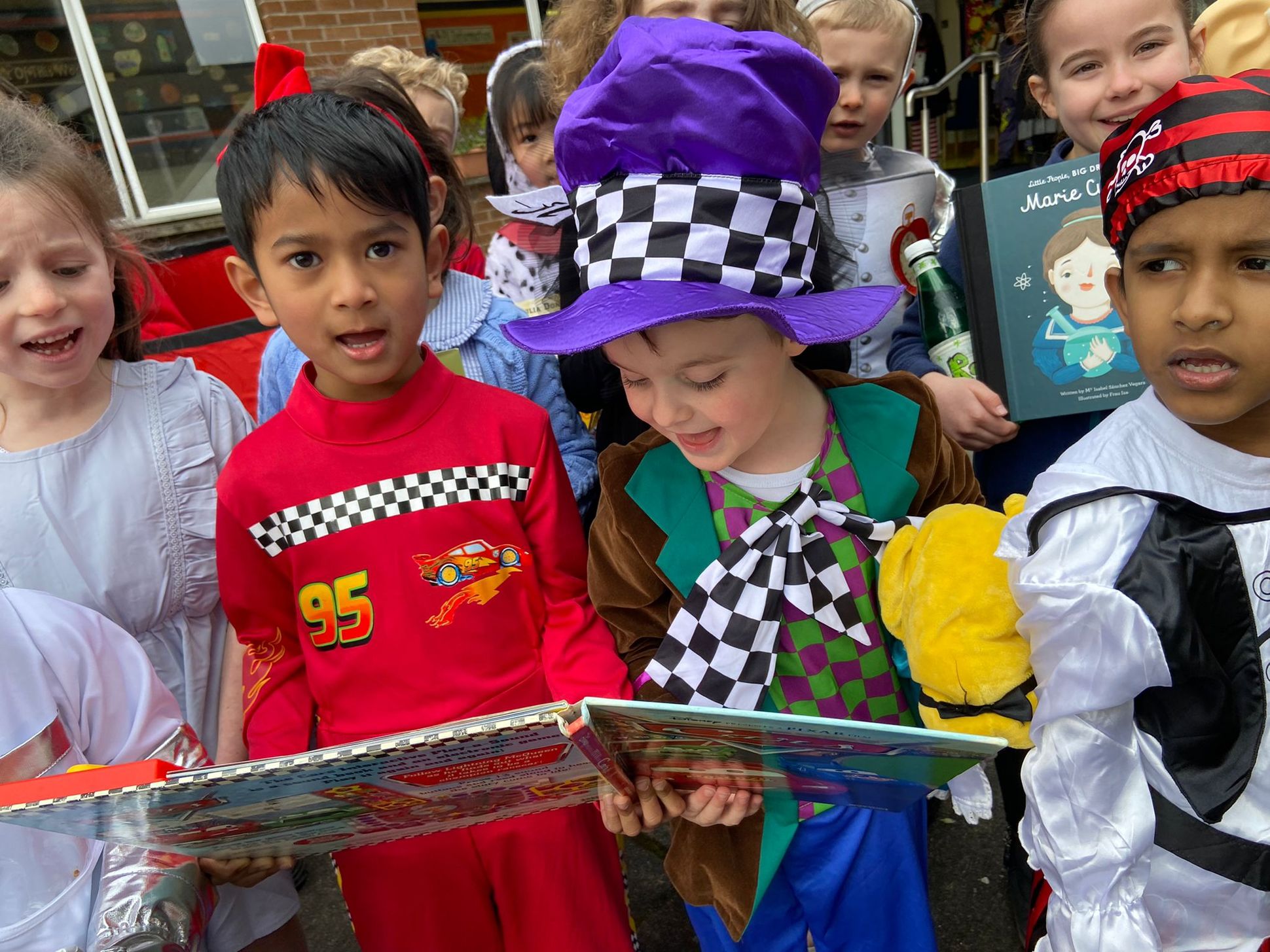 READING TIME: Pupils at St Bride's were allowed to come to school dressed as their favourite characters 