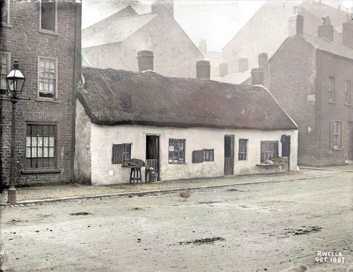 DAILY LIFE: Frederick Street, off North Queen Street, 1887, Courtesy of NI Historical Photographical Society, (National Museums, Northern Ireland)