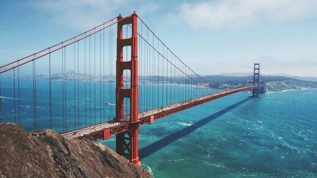 SO FAR SEW GOOD: The famed Golden Gate Bridge in San Francisco