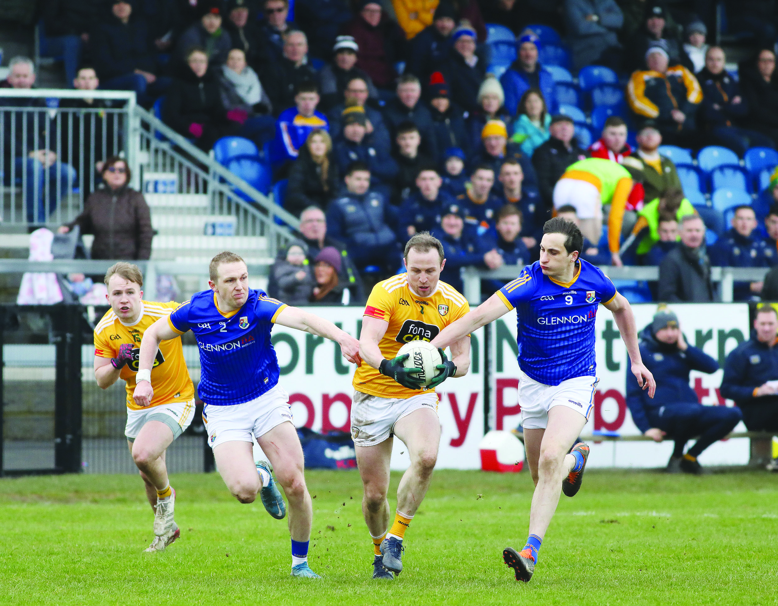 Antrim’s win over Longford last weekend put them top of Division Three with just two games to play