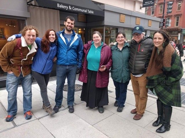 LOOKING FOR A CLASS AND DISCOVERING A COMMUNITY: Ronan Connolly with Let\'s Learn Irish students in the capital