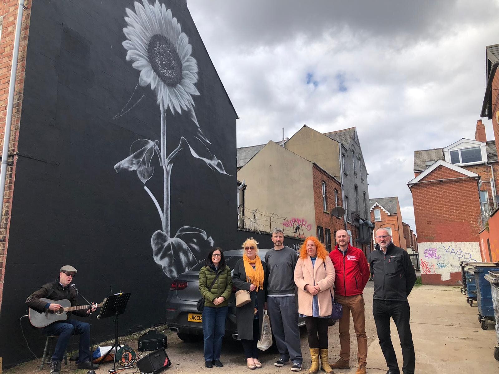 MURAL: The new mural was unveiled at Horsey Hill in the Holyland