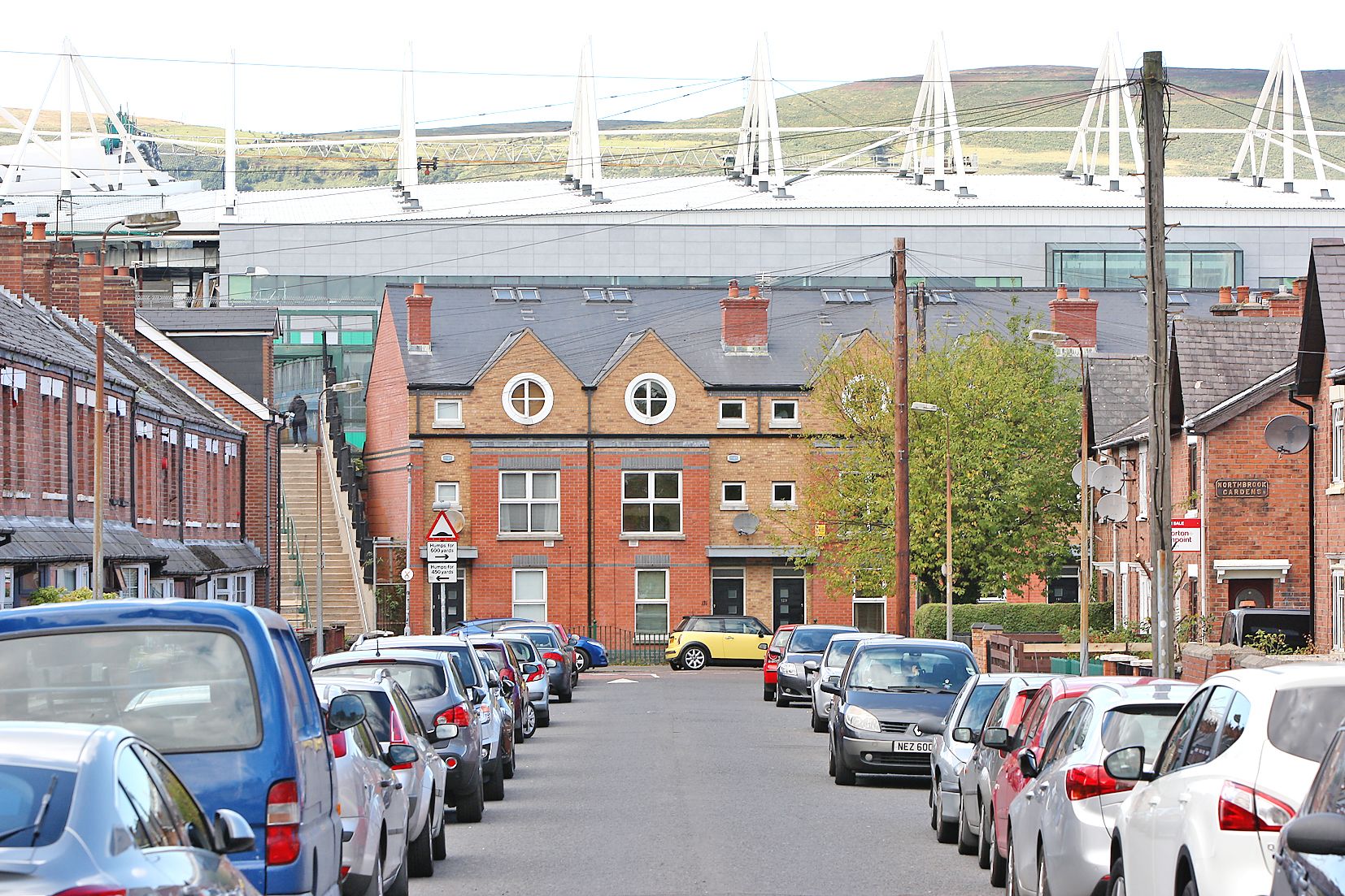 A of Windsor Park football stadium from Lower Windsor Avenue