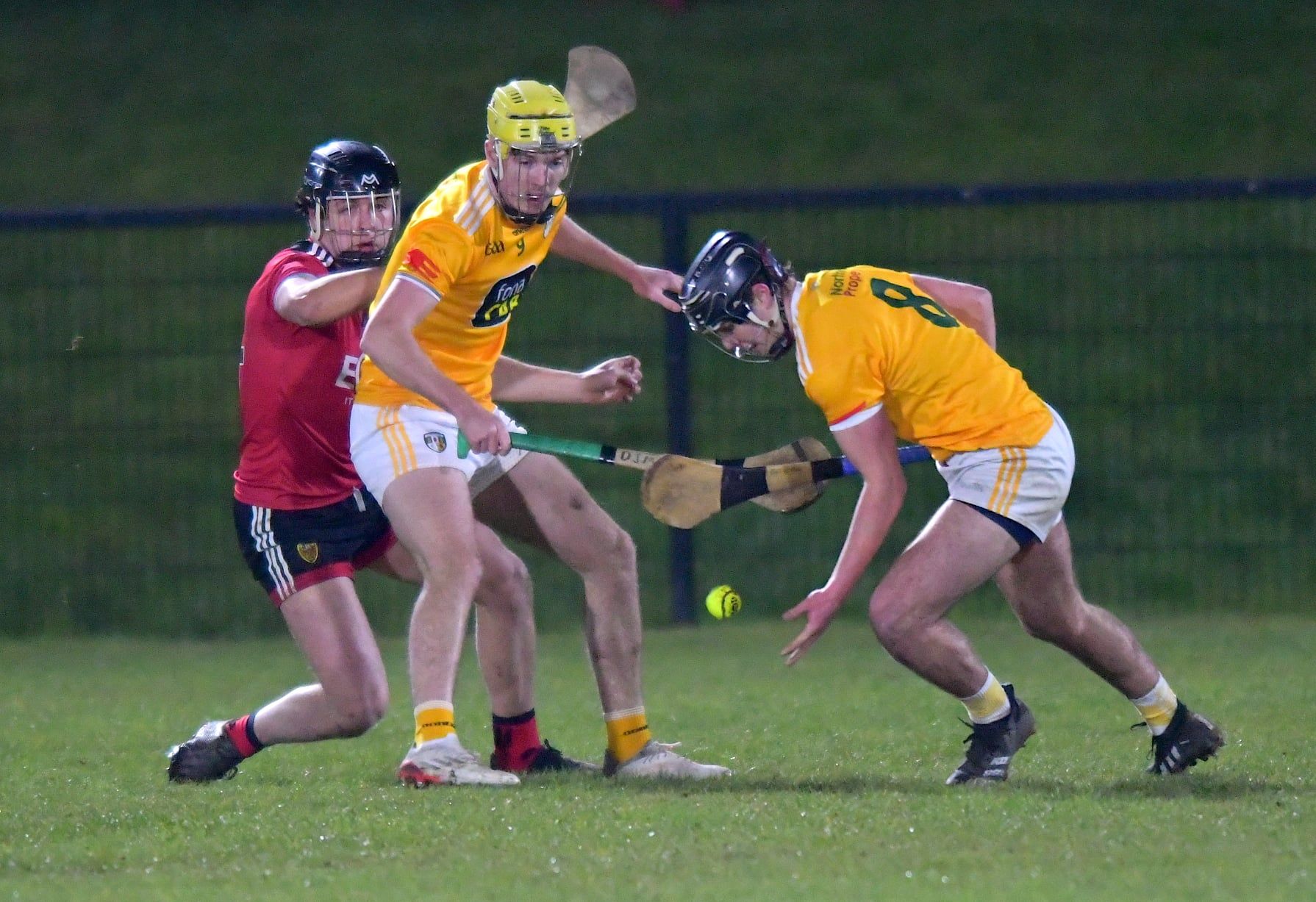 Rossa pair Daire Murphy and Eoin Trainor in action during the preliminary round win over Down