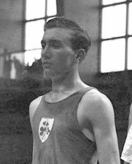 The late John McNally at the 1952 Olympic Games where he won silver