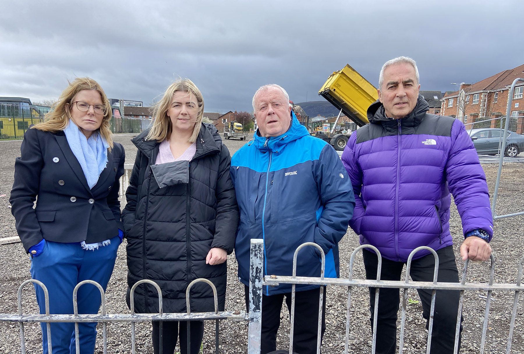CONCERN: Cllr Tina Black, Lisa Lynn, Robert McClenaghan and Pat Sheehan