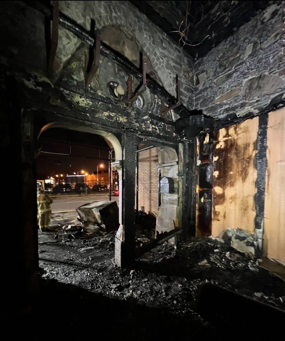 GUTTED: Damage caused by an overnight arson attack at the Belfast Multi-Cultural Association