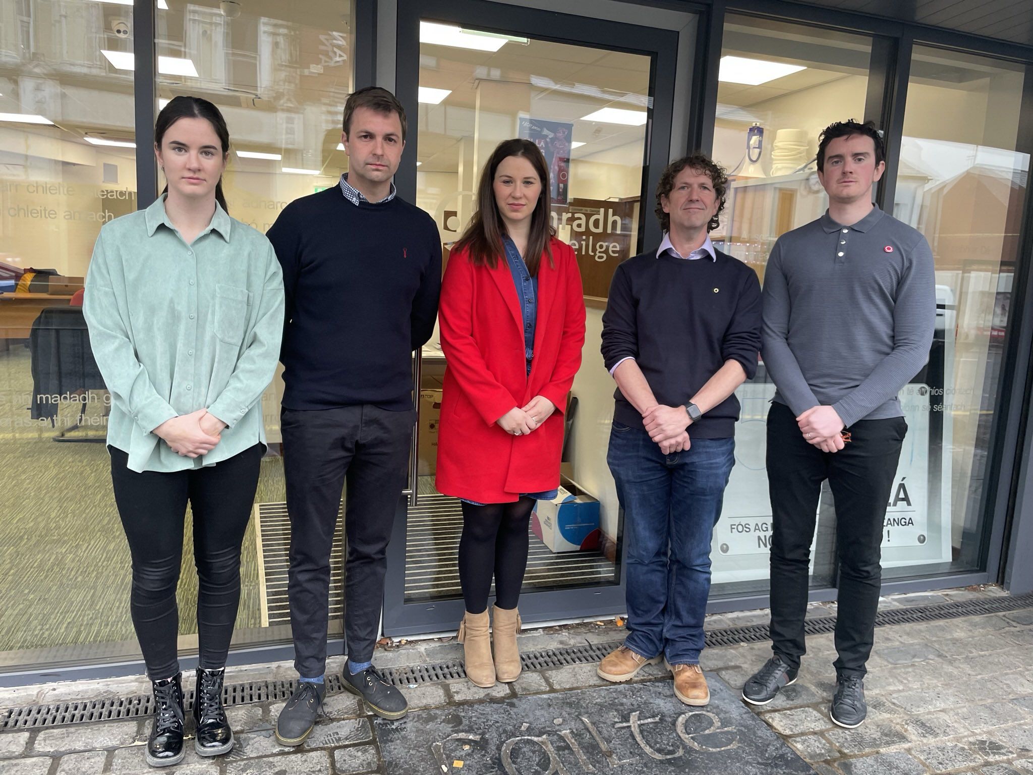 ENOUGH: The Conradh na Gaeilge delegation who took part in the meeting