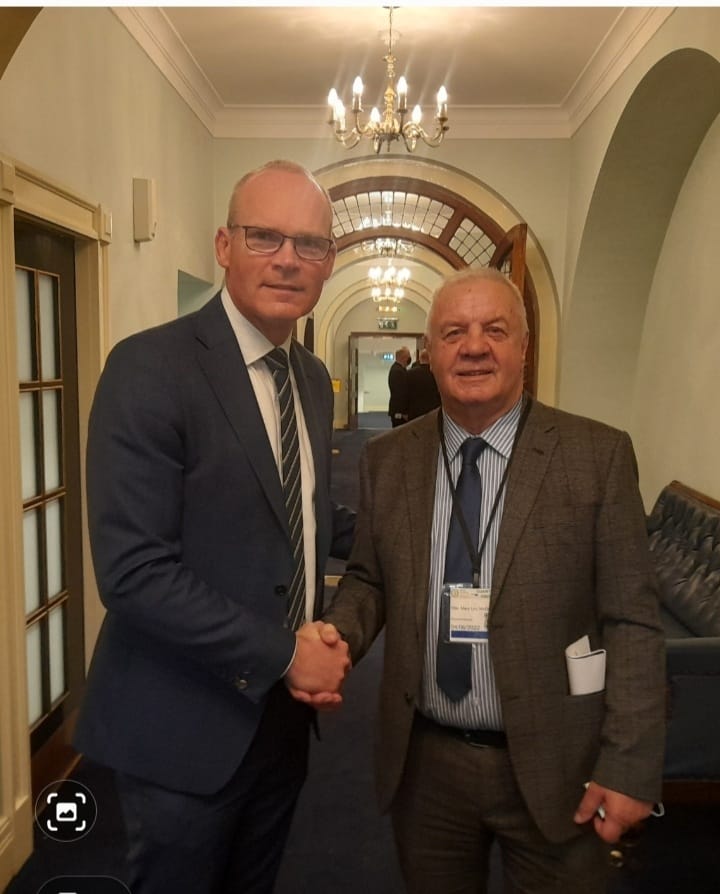 SUPPORT: Victims campaigner Raymond McCord with Irish Foreign Affairs Minister Simon Coveney
