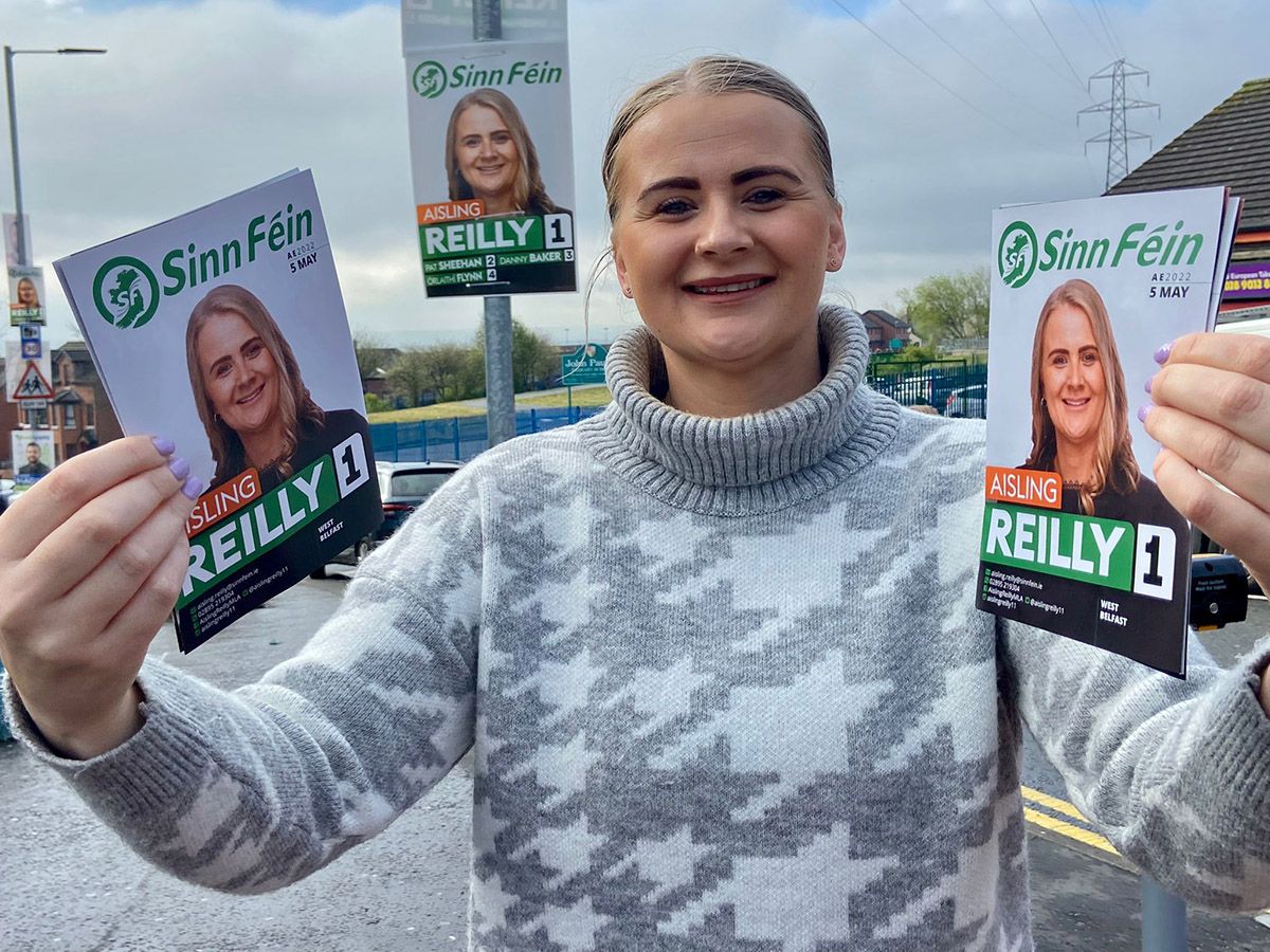 NAME ON THE TICKET: Aisling Reilly is fighting her first election on May 5 as a Sinn Féin candidate in West Belfast