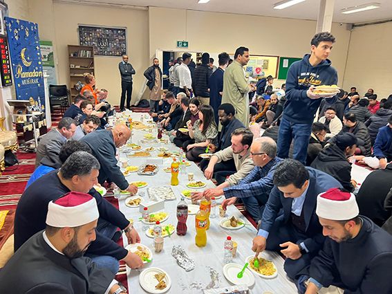 COMMUNITY SPIRIT: Marking the end of Ramadan, at the Iftar in Dublin people from all backgrounds sat to converse and share food