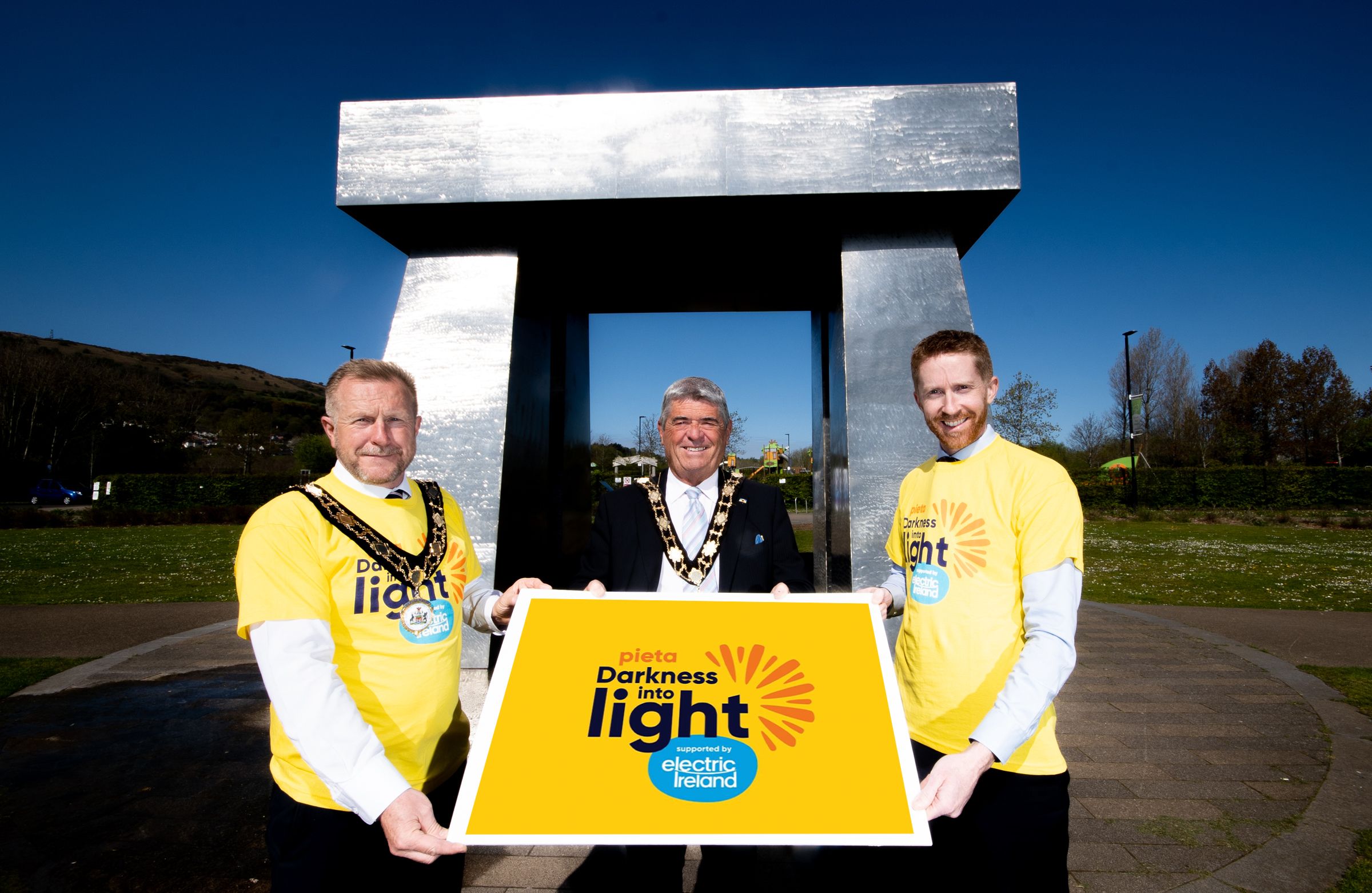HOPE: Mayor of Antrim and Newtownabbey, Councillor Billy Webb, and Councillor Stephen Ross, Deputy Mayor of Antrim and Newtownabbey and Deaglan O’Hagan
