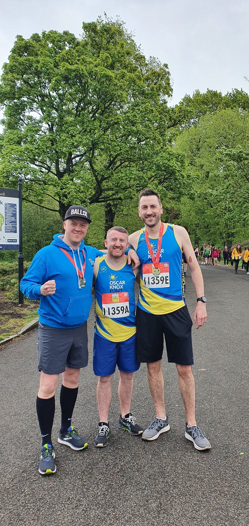 MARATHON EFFORT: Chris Suitor, Paddy Barnes and Stephen Knox