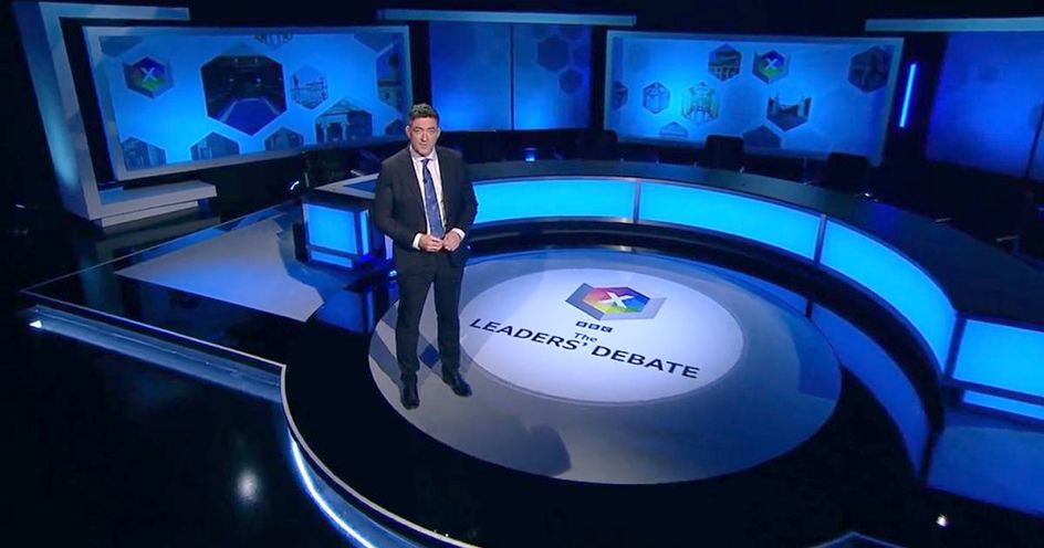 CUT AND THRUST: Jim Fitzpatrick hosted the final leaders’ debate on the BBC on Tuesday night