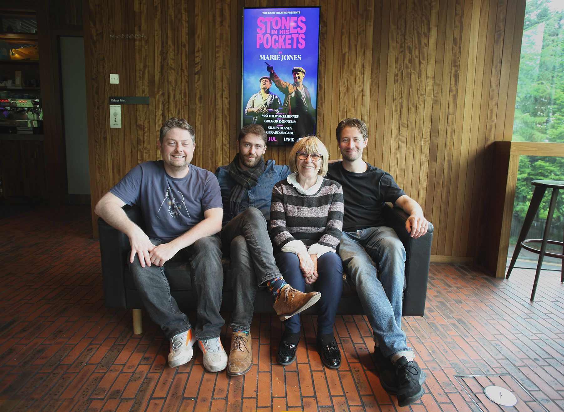 LIGHTS, CAMERA, ACTION: Gerard McCabe, Matthew McElhinney, Marie Jones and Shaun Blaney took time out of rehearsals to chat about their upcoming production