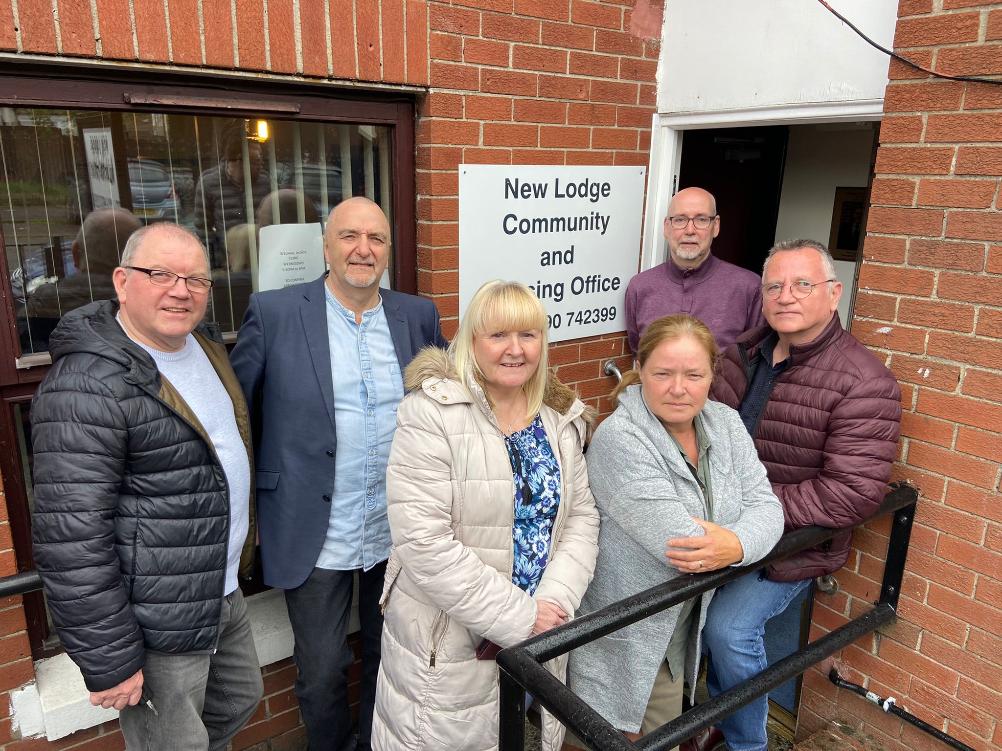 COMMUNITY CLINIC HOPES: Liam Wiggins and Gerry O\'Reilly (New Lodge Housing Forum), Kate Clarke (New Lodge Safer Streets), Chrissie Mac Siacais, Sean Osborne and Michael O\'Hara (CRJ)